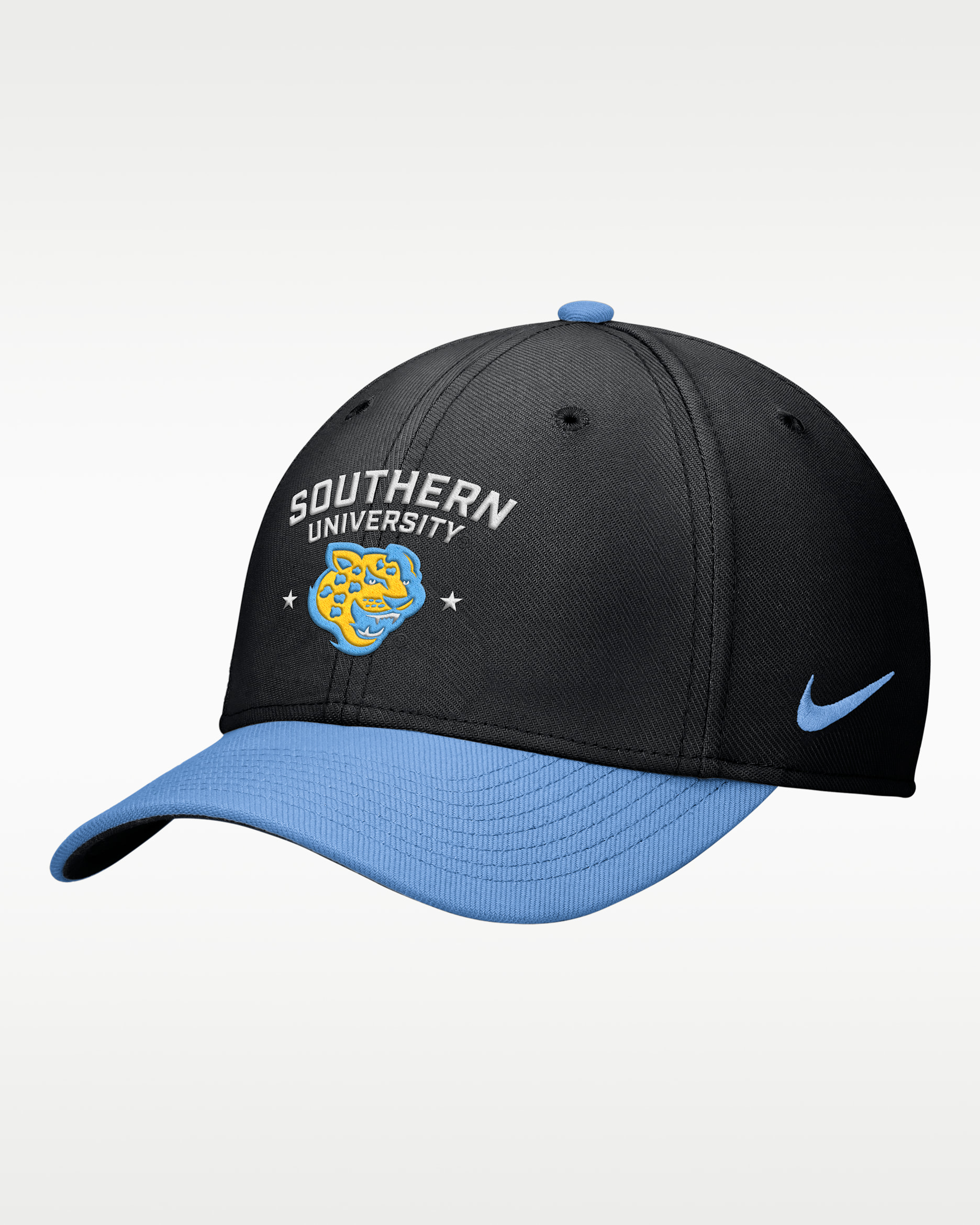 Gorra Dri-FIT SwooshFlex Nike Rise College (Southern University and A&M) - Negro
