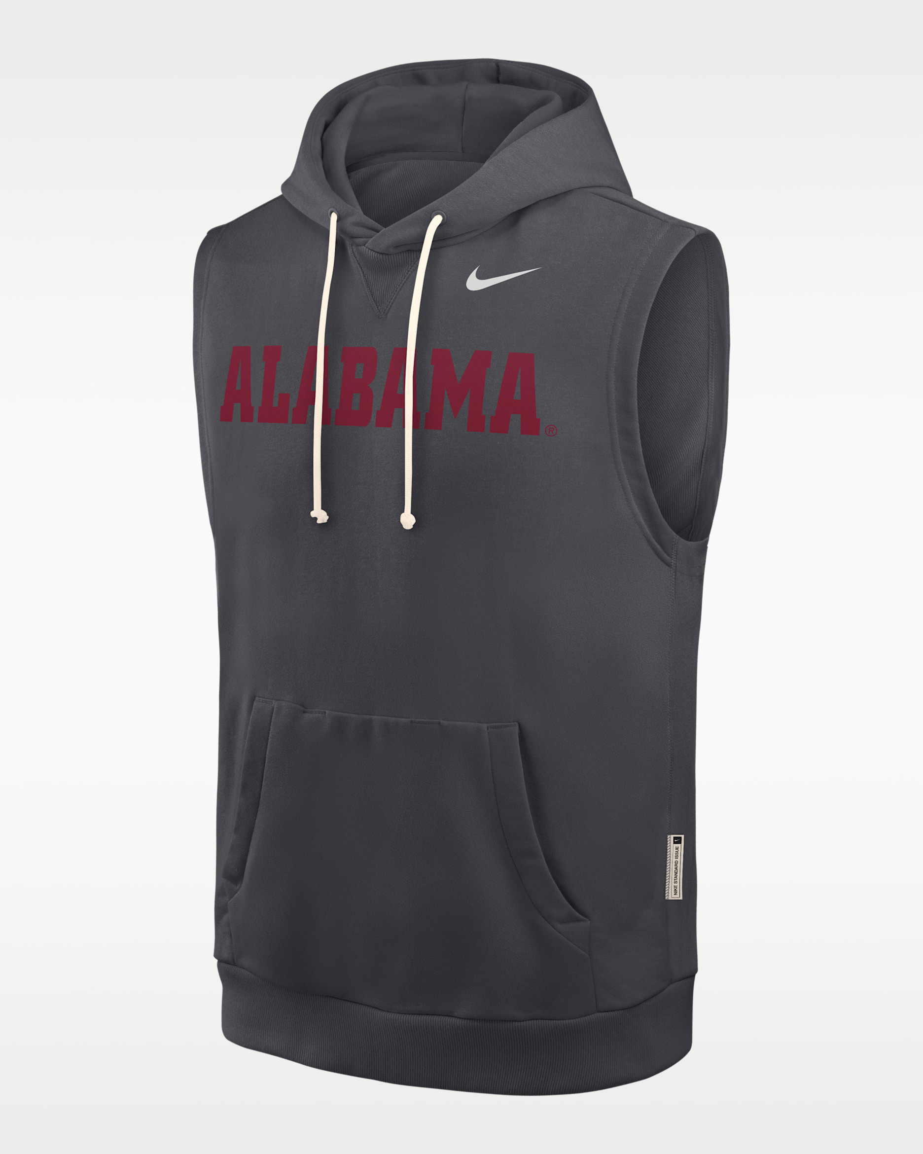 Sudadera con gorro sin cierre sin mangas universitaria Nike Dri-FIT para hombre Alabama Sideline - Antracita