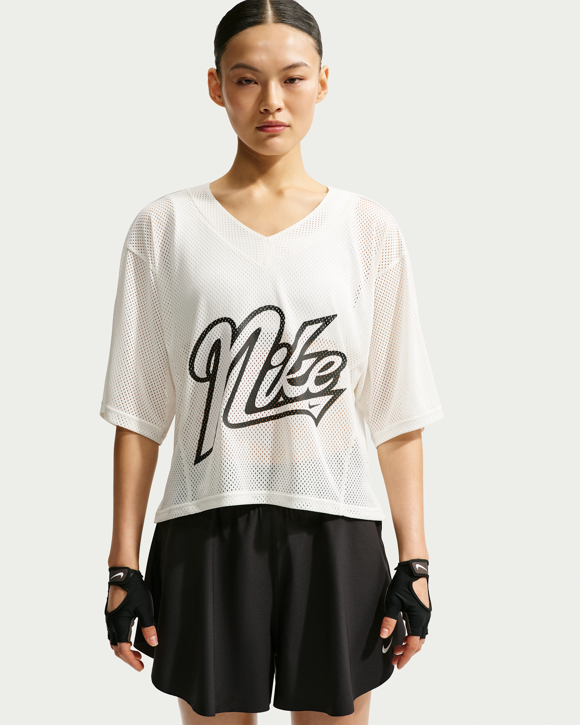 ナイキ ワン ウィメンズ Dri-FIT オーバーサイズド ショートスリーブ トップス - セイル/セイル