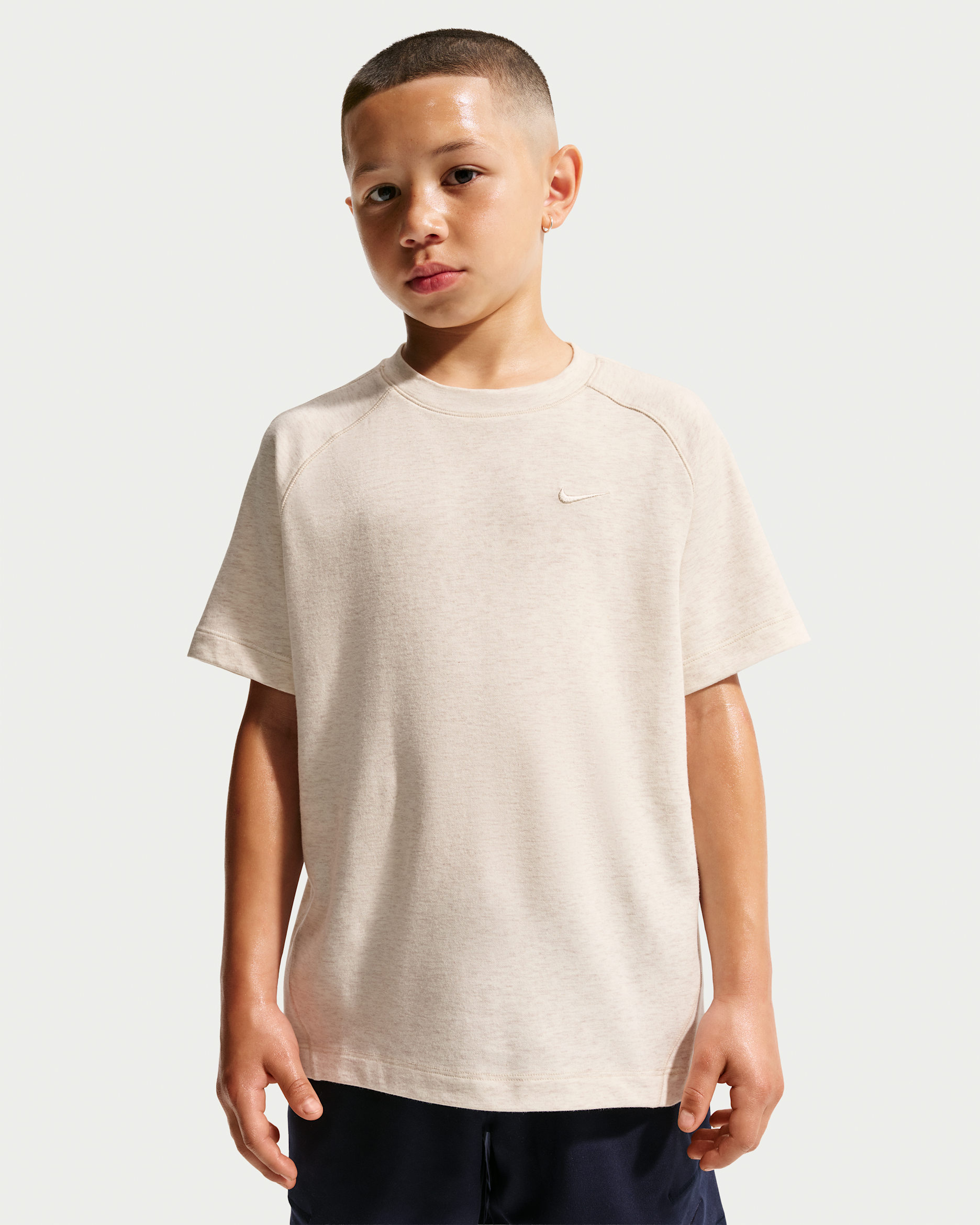 Nike Primary Big Kids' Dri-FIT Top - Light Orewood Brown/Sail/Heather/Light Orewood Brown