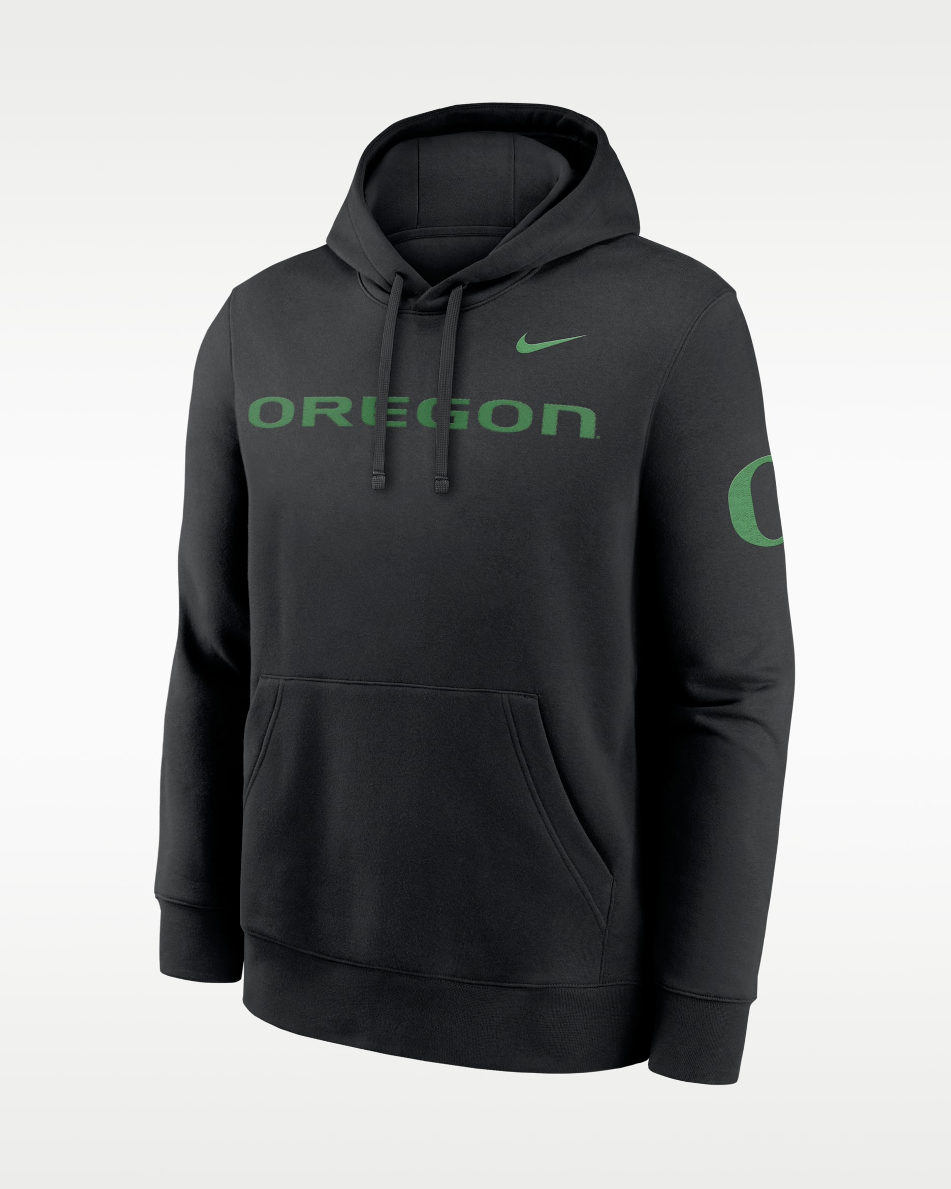 Sudadera con gorro sin cierre universitaria Nike para hombre Oregon Sideline Club - Negro