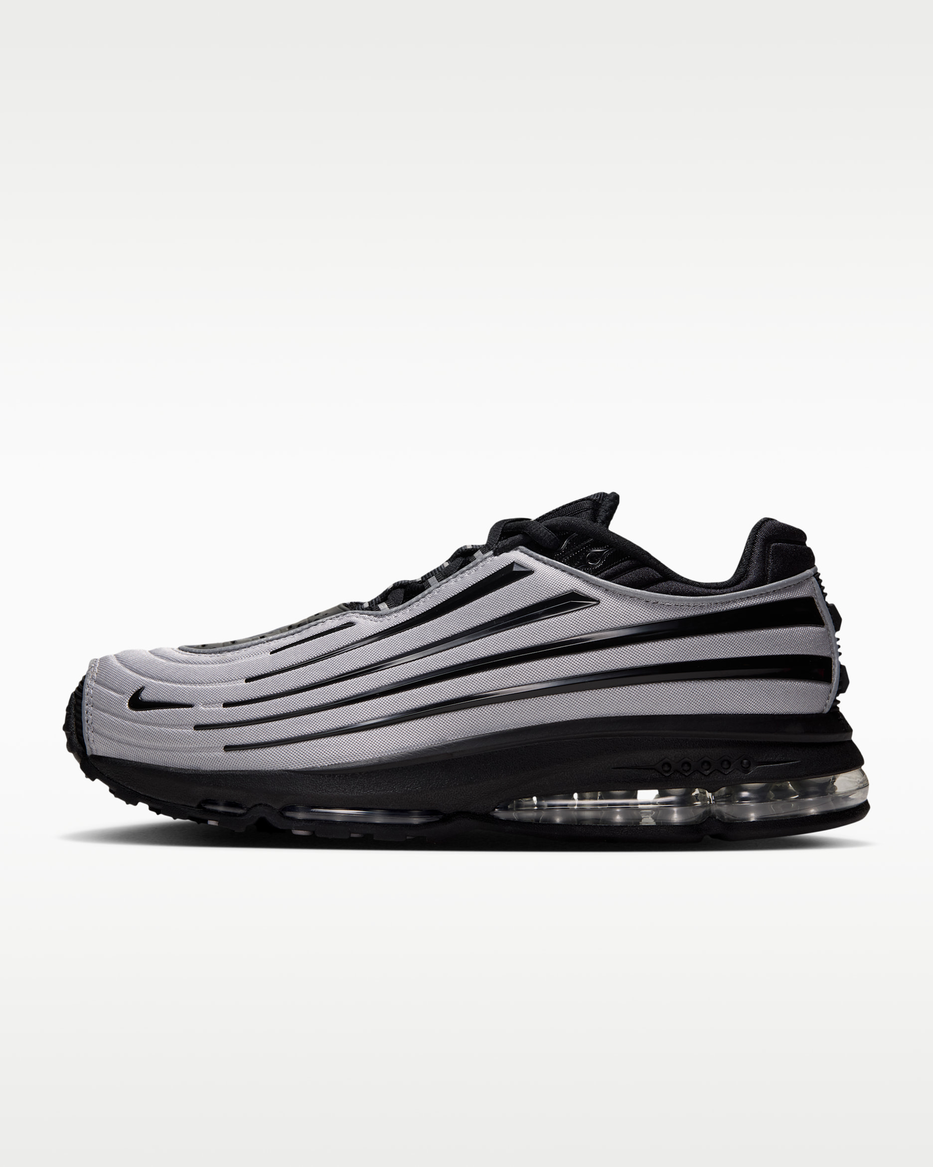 Tenis para hombre Nike Air Max Ecstasy Plus - Plata metalizado/Blanco/Negro