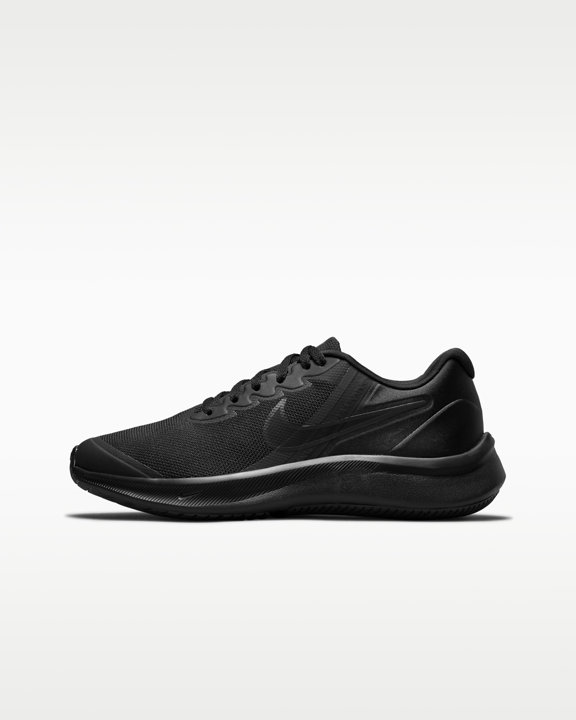 รองเท้าวิ่งโร้ดรันนิ่งเด็กโต Nike Star Runner 3 - ดำ/Dark Smoke Grey/ดำ