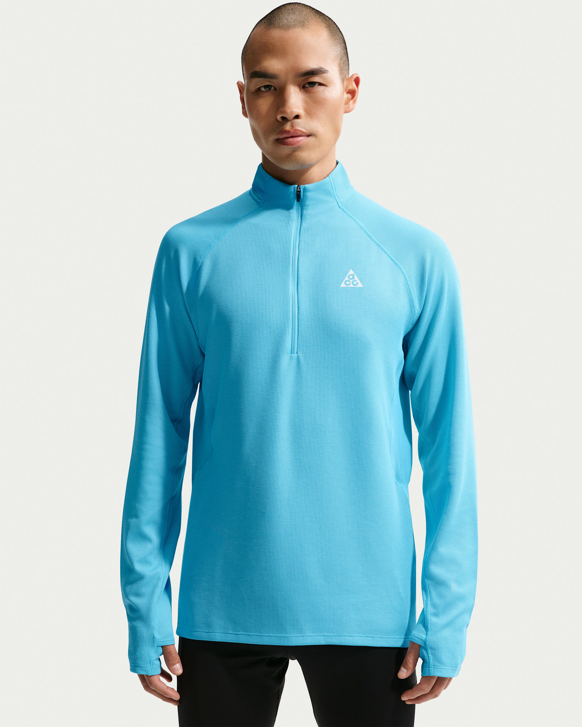 나이키 ACG 남성 드라이 핏 미드 레이어 쿼터집 트레일 러닝 탑 - 발틱 블루/발틱 블루/서밋 화이트