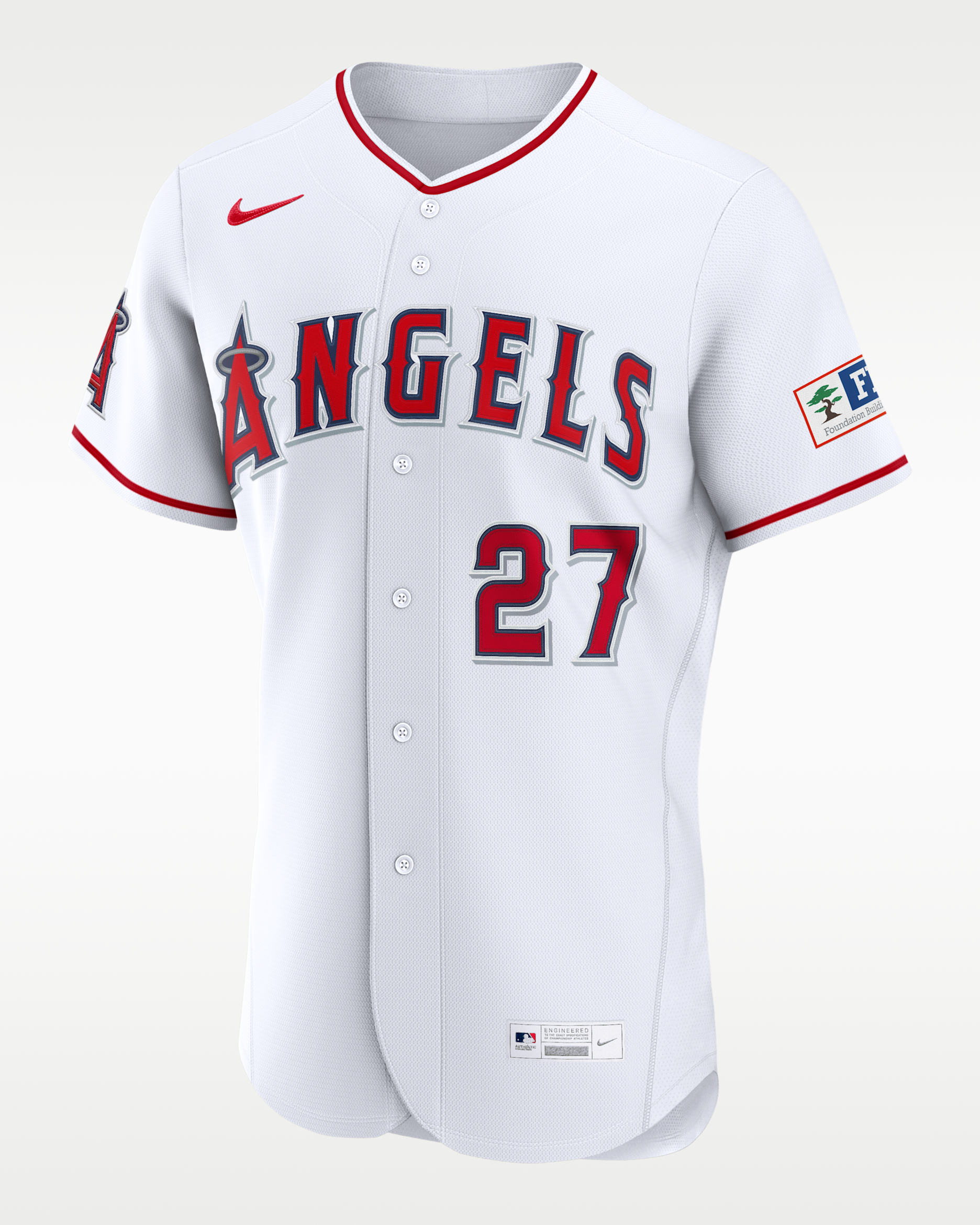 Jersey Nike de la MLB Authentic para hombre Mike Trout Los Angeles Angels - Blanco