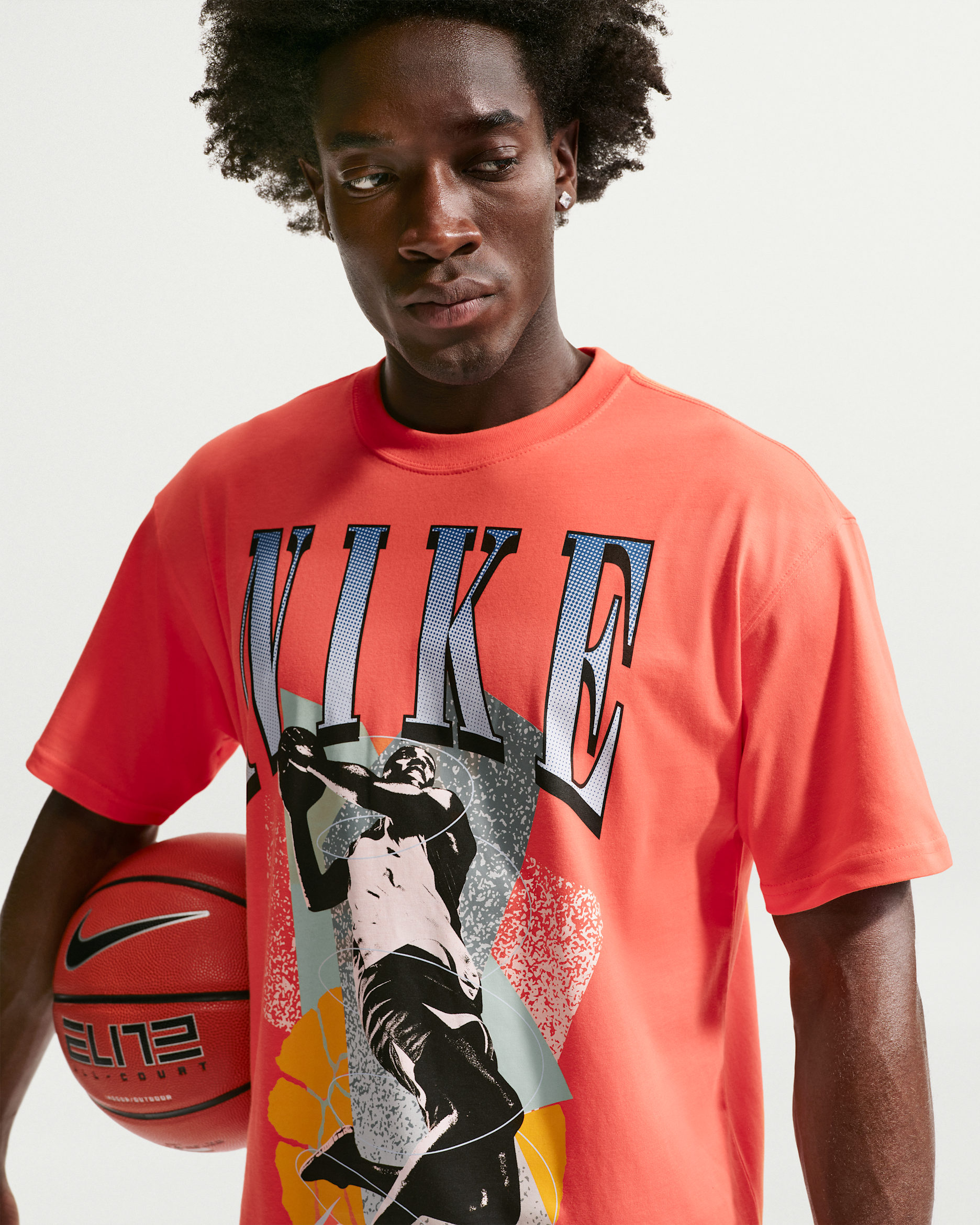 Playera de básquetbol para hombre Nike - Naranja césped