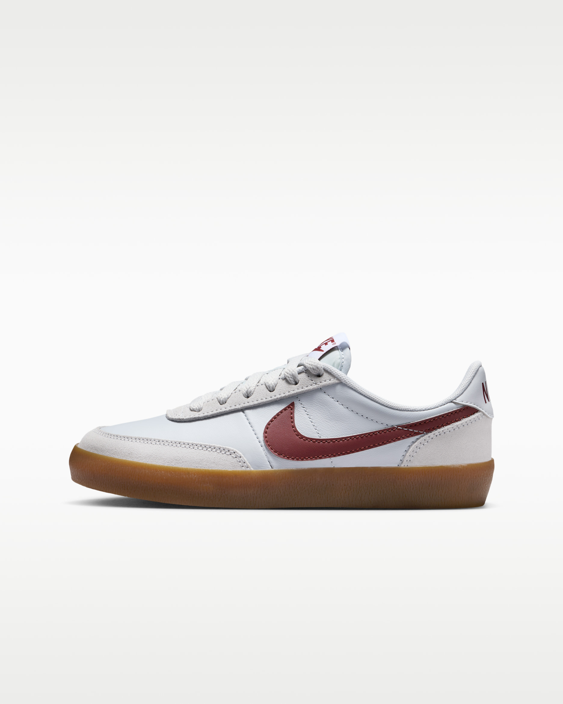 Nike Killshot 2 sko til store barn - Pure Platinum/Gum Medium Brown/Hvit/Dark Team Red