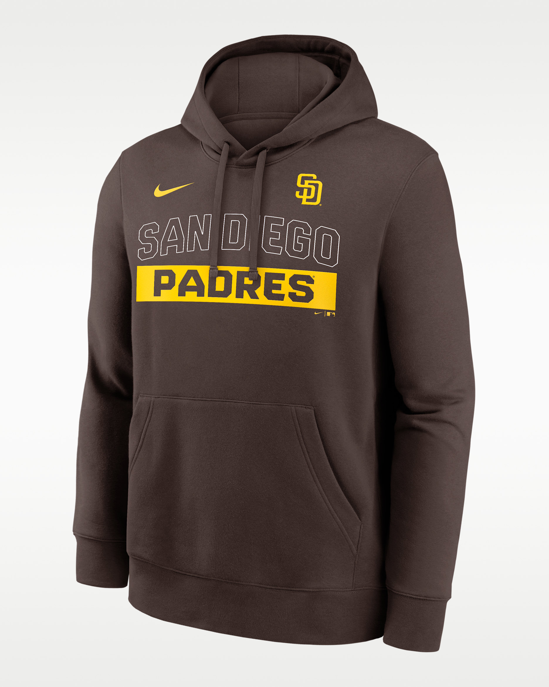 San Diego Padres Club Men's Nike MLB Pullover Hoodie - Brown