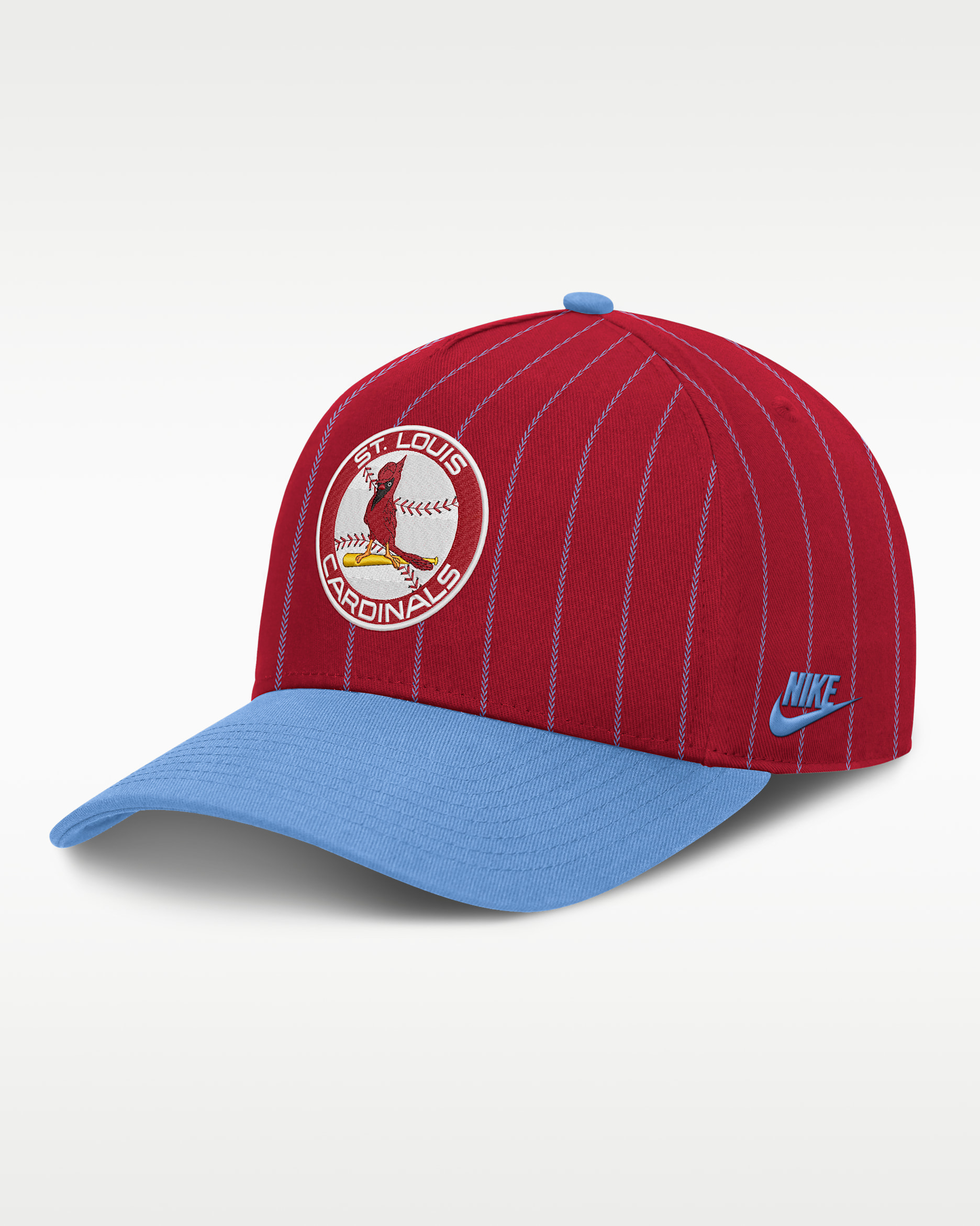 St. Louis Cardinals Cooperstown Rise Men's Nike MLB A-Frame Adjustable Hat - Red/Light Blue