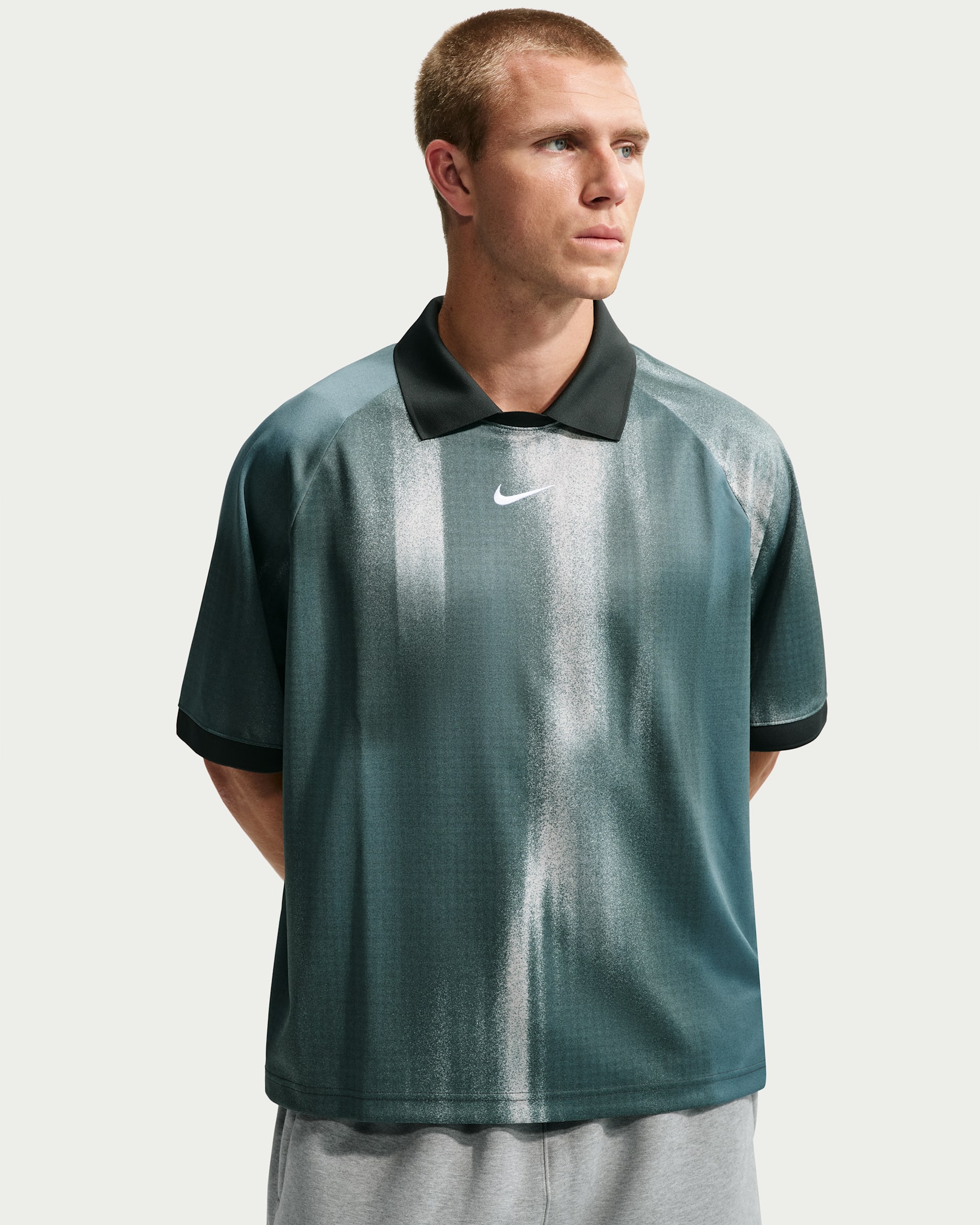 Nike SB "Sunset" Men's Dri-FIT Jacquard Skate Jersey - Mineral Slate