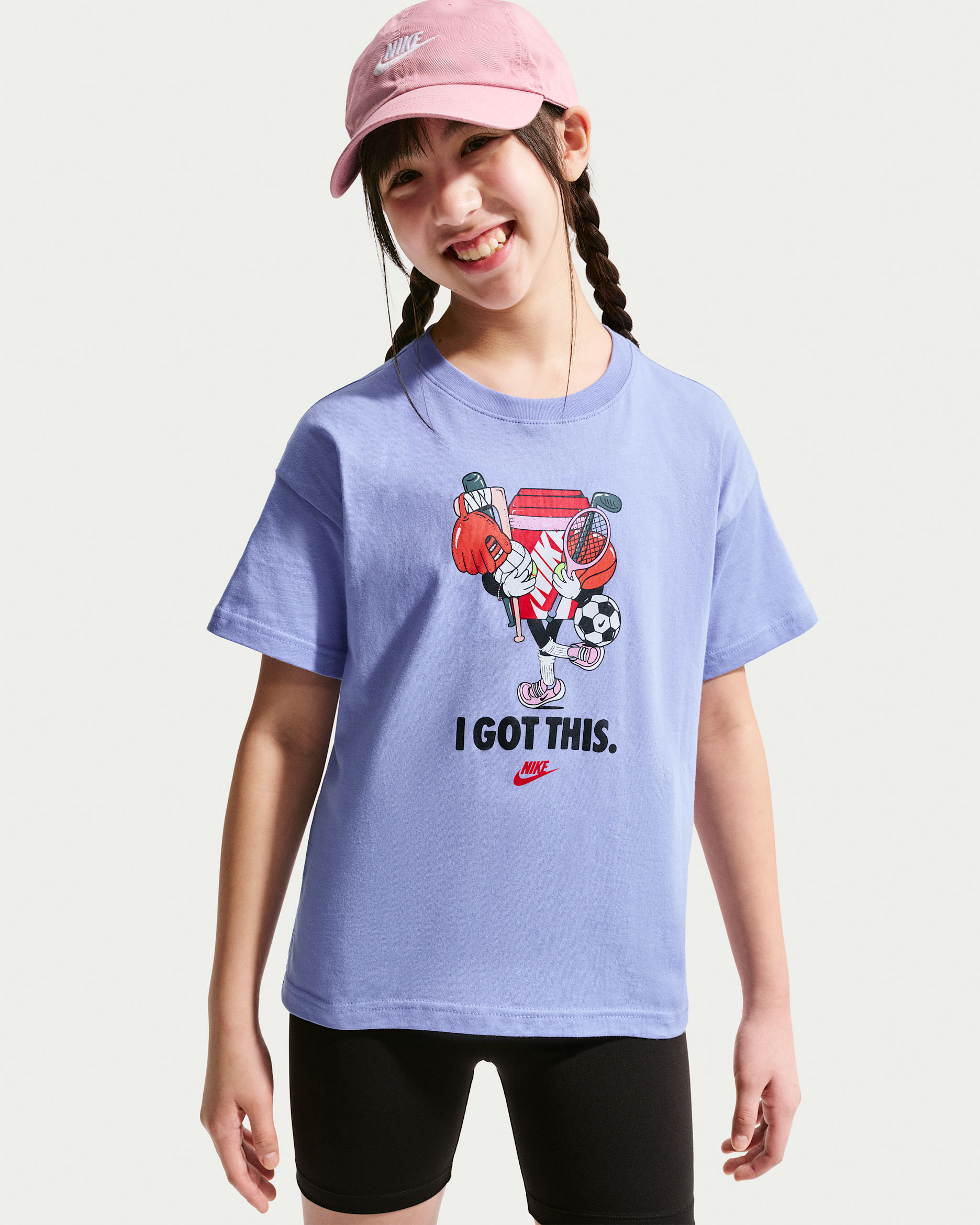 Nike Sportswear Big Kids' T-Shirt - Light Thistle