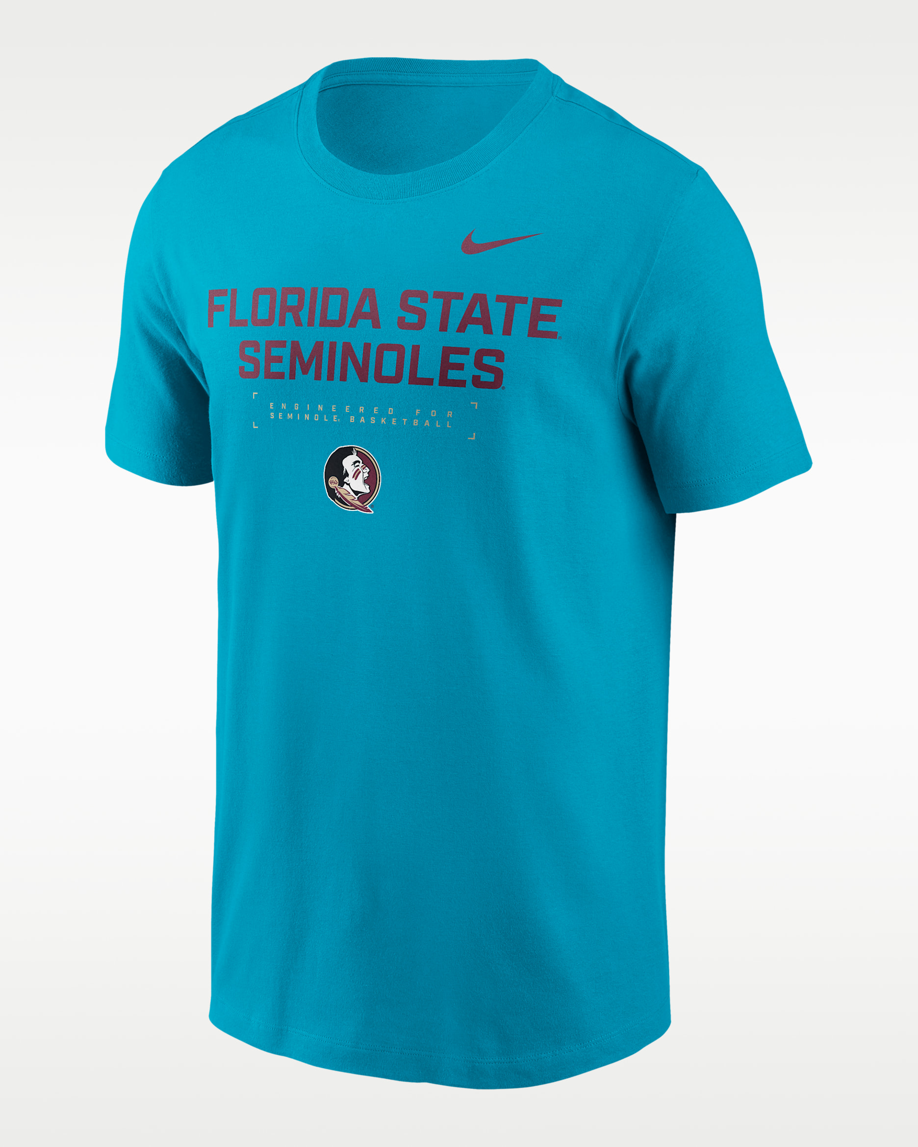 Florida State Courtside Basketball Men's Nike Dri-FIT College T-Shirt - Turquoise