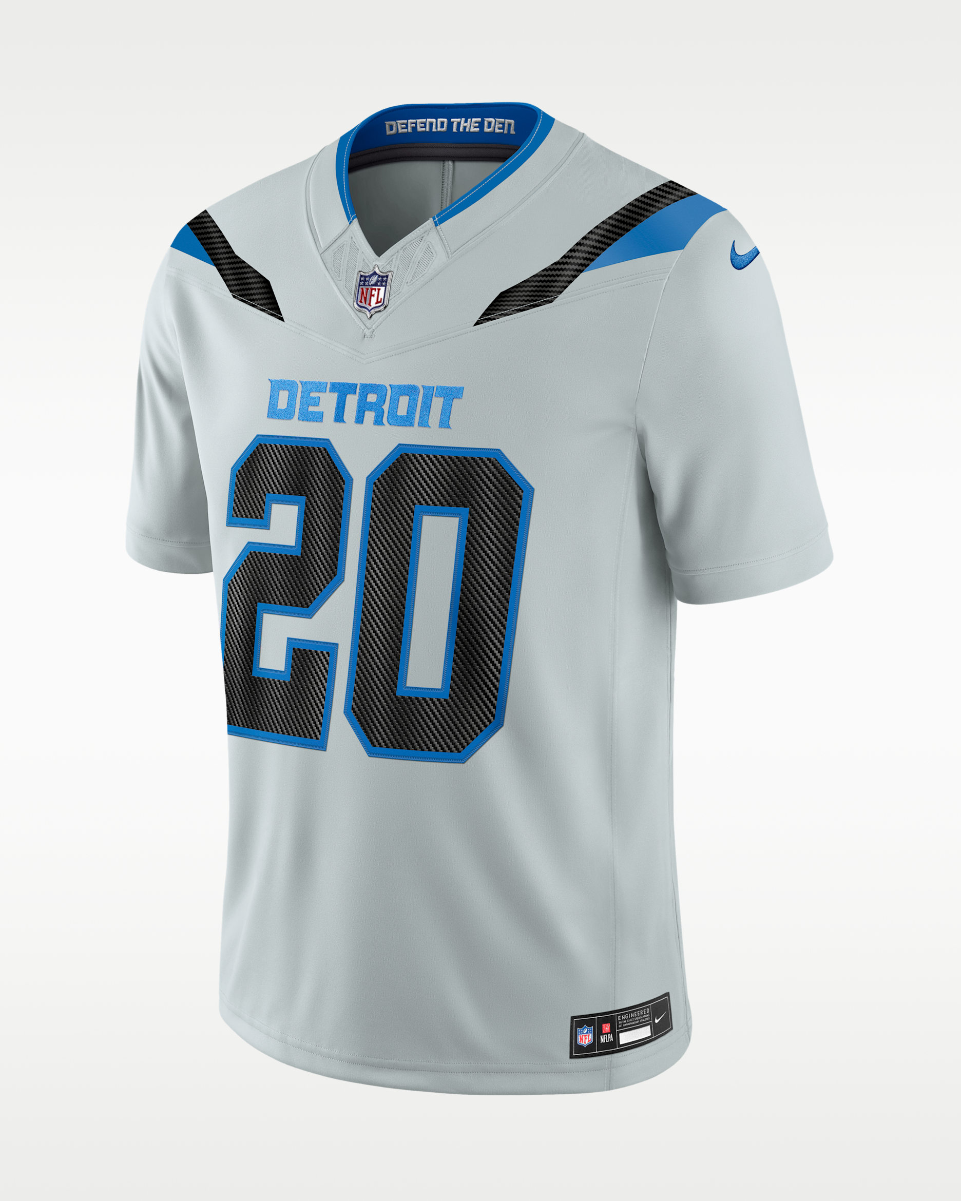 Barry Sanders Detroit Lions Rivalries Collection Men's Nike Dri-FIT NFL Limited Jersey - Field Silver