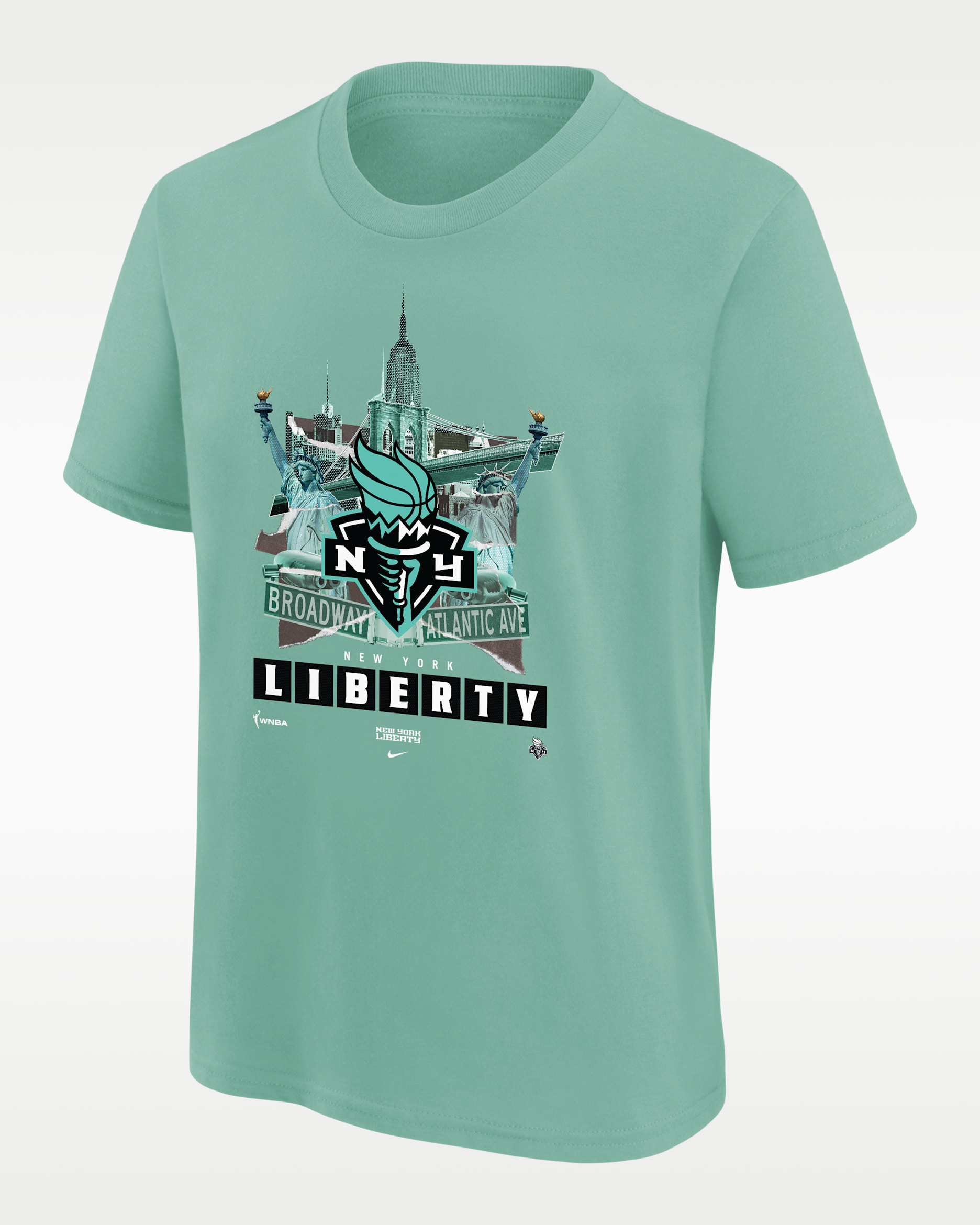 New York Liberty Big Kids' Nike WNBA T-Shirt - Mint