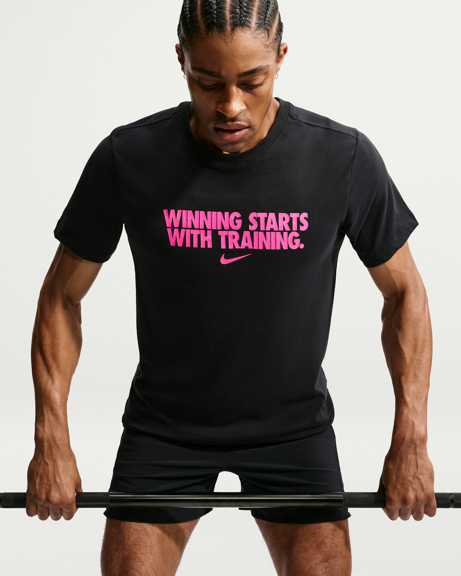 Nike Men's Dri-FIT T-Shirt - Black/Hyper Pink