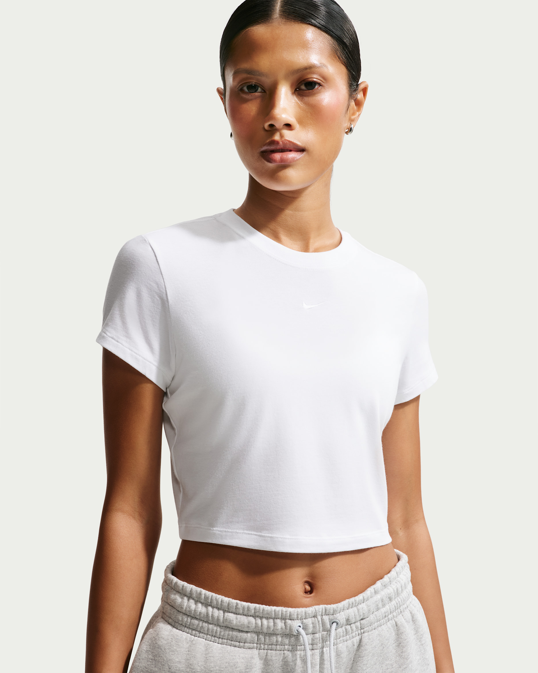Nike Sportswear Chill Knit Women's Cropped T-Shirt - White/White