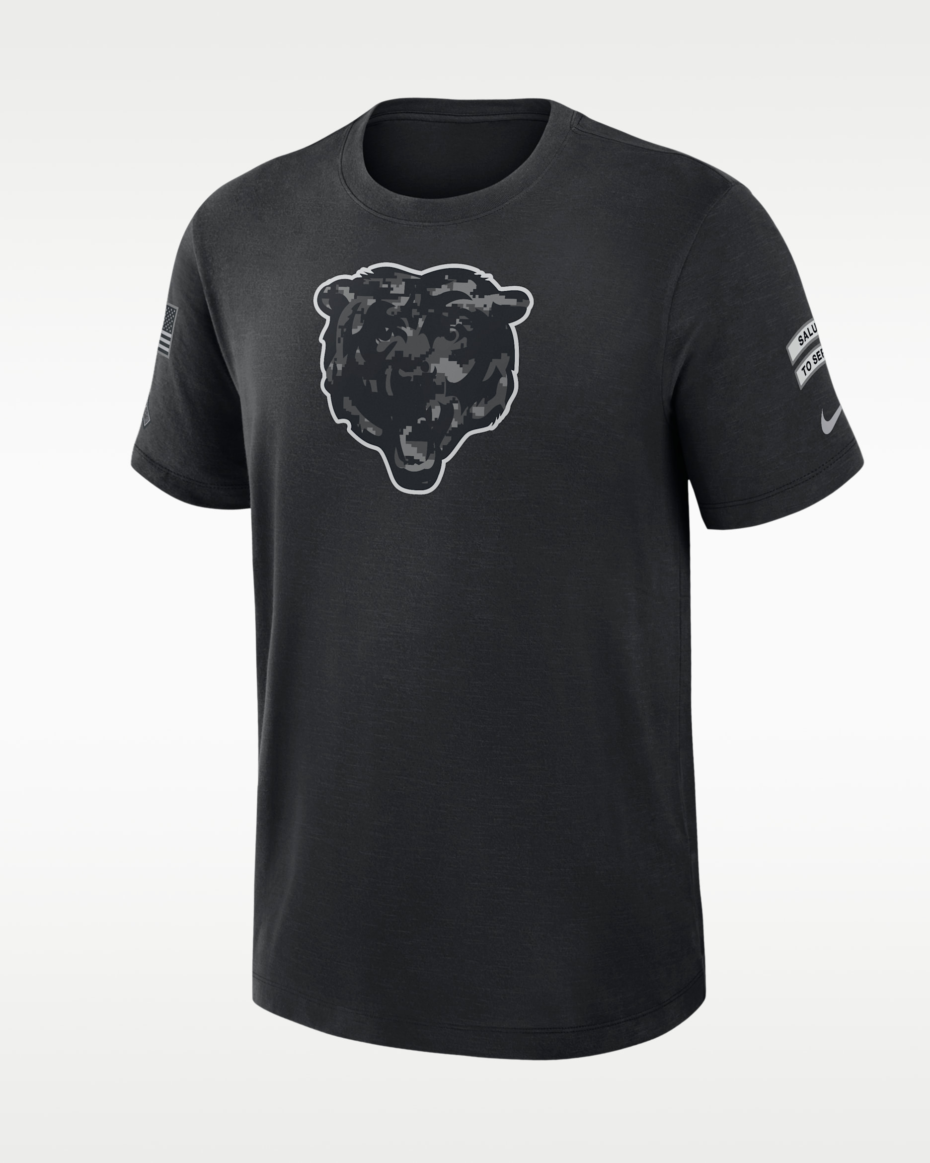 Chicago Bears Salute to Service Slub Men's Nike Dri-FIT NFL T-Shirt - Black