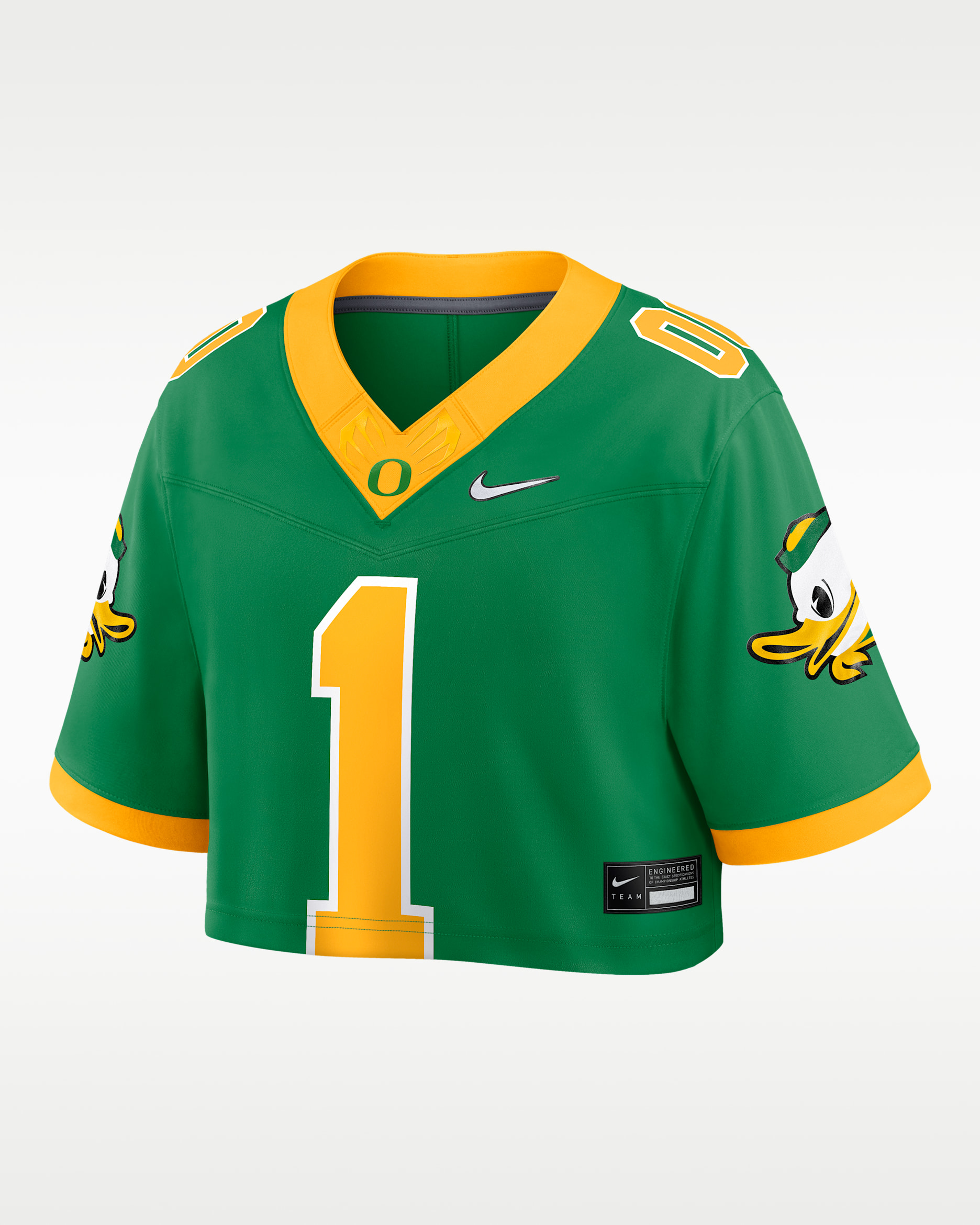 Oregon Women's Nike Dri-FIT College Cropped Game Jersey - Apple Green