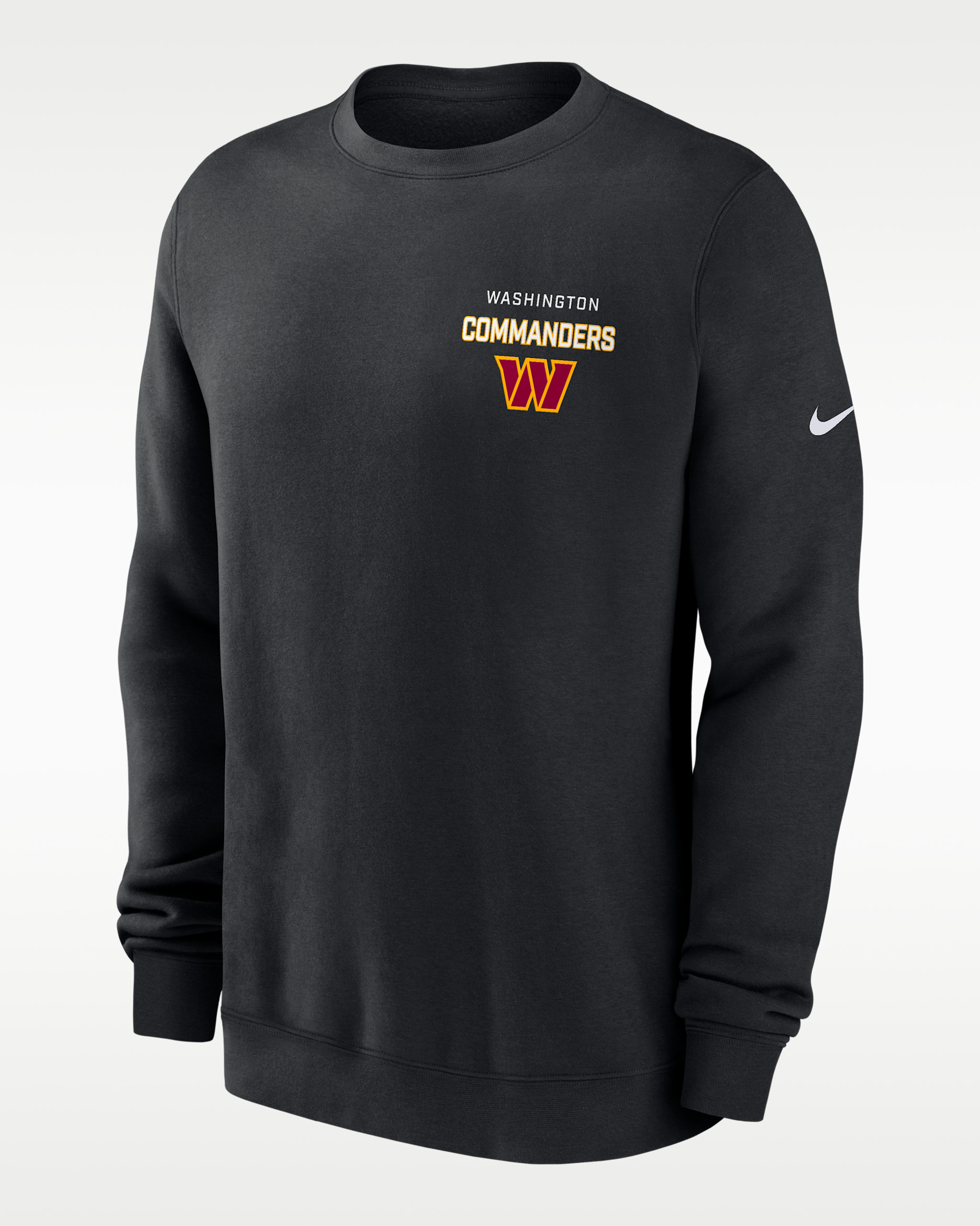 Washington Commanders Draw Block Club Men's Nike NFL Pullover Crew - Black