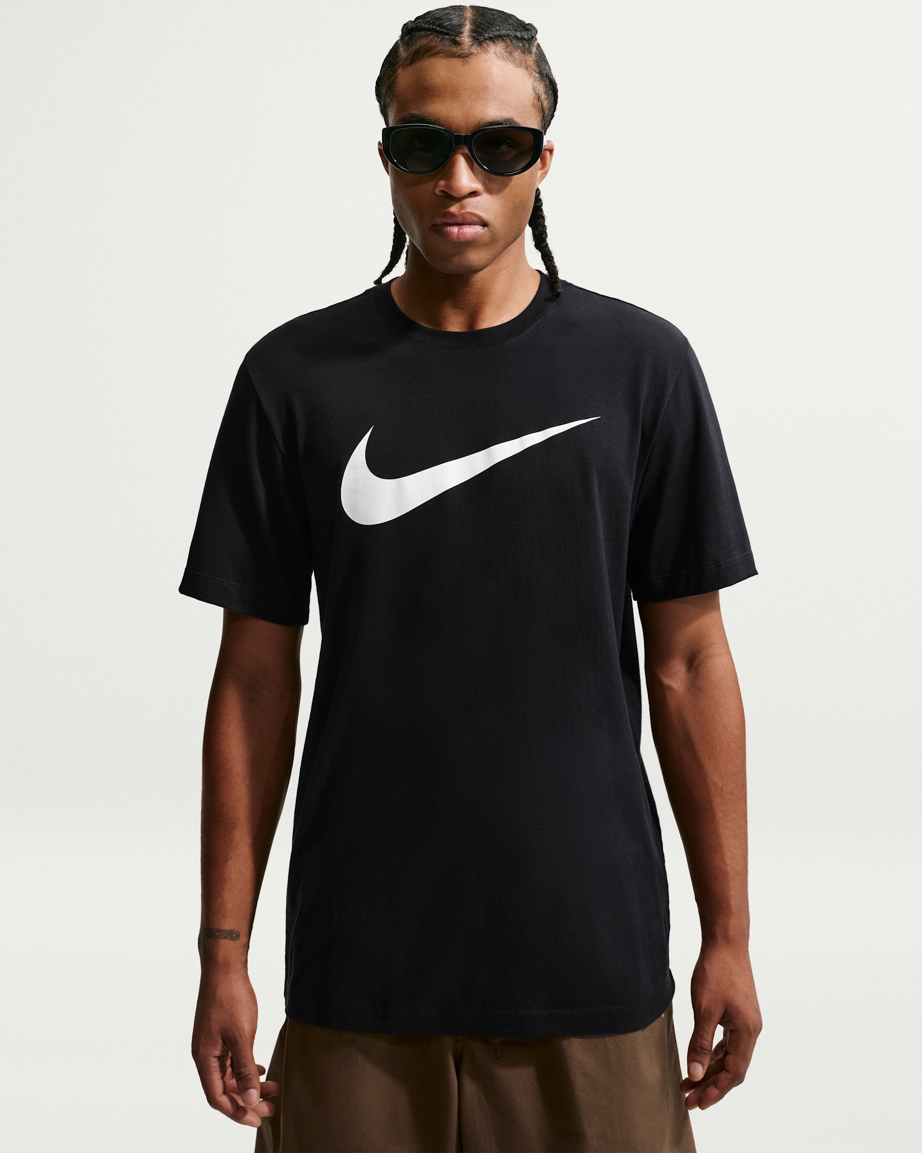 Nike Sportswear Swoosh Men's T-Shirt - Black/White