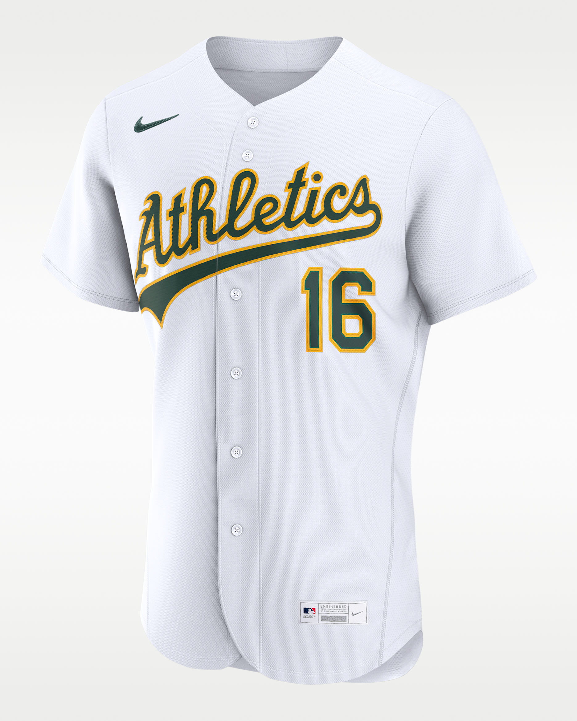 Jersey Nike de la MLB Authentic para hombre Nick Kurtz Athletics 2025 MLB Awards Gold Batterman - Blanco