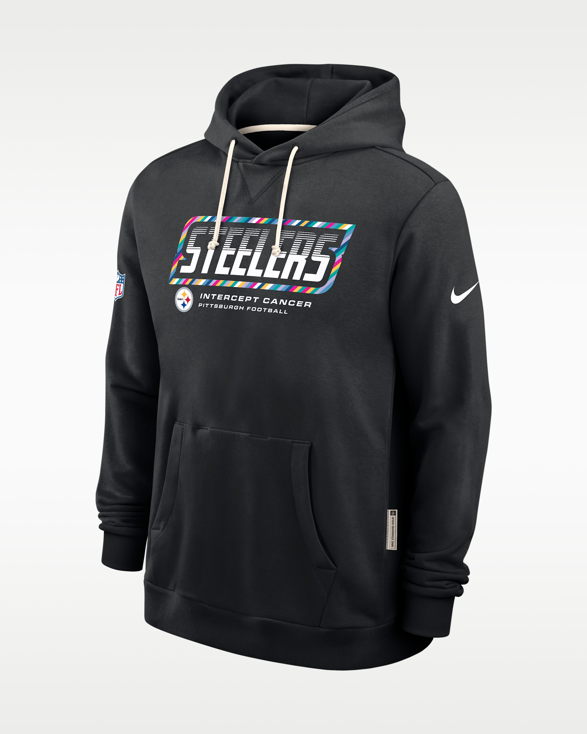Pittsburgh Steelers Crucial Catch Sideline Standard Issue Men's Nike Dri-FIT NFL Pullover Hoodie - Black