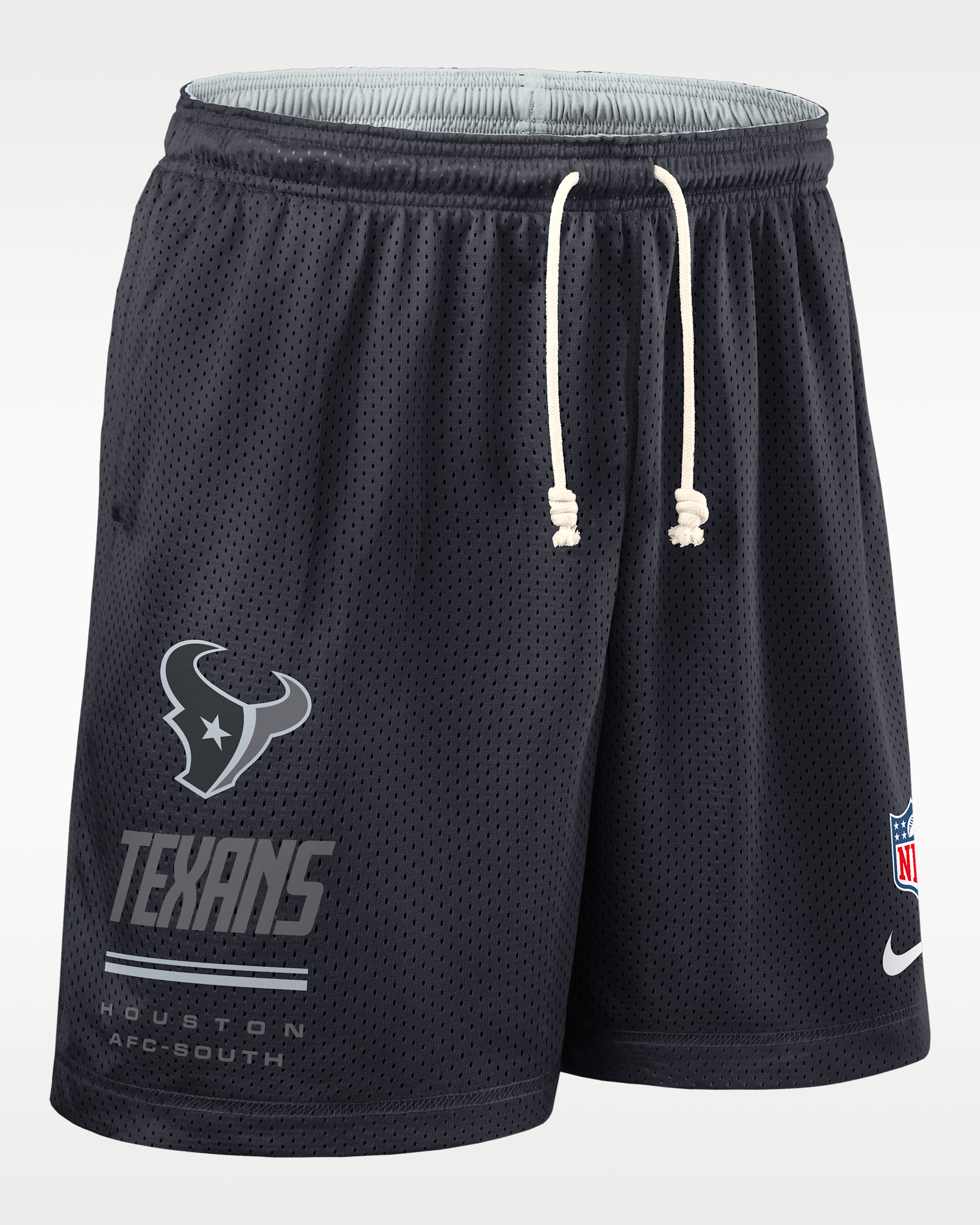 Houston Texans Sideline Reversible Men's Nike Dri-FIT NFL Shorts - Pitch Blue/Platinum