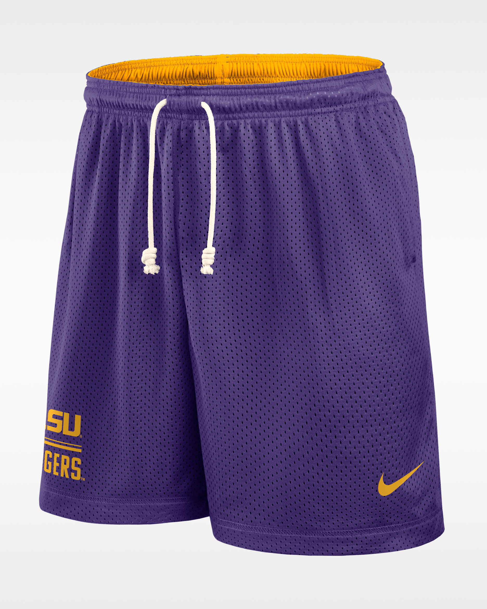 LSU Courtside Men's Nike Dri-FIT College Reversible Shorts - Purple/Gold