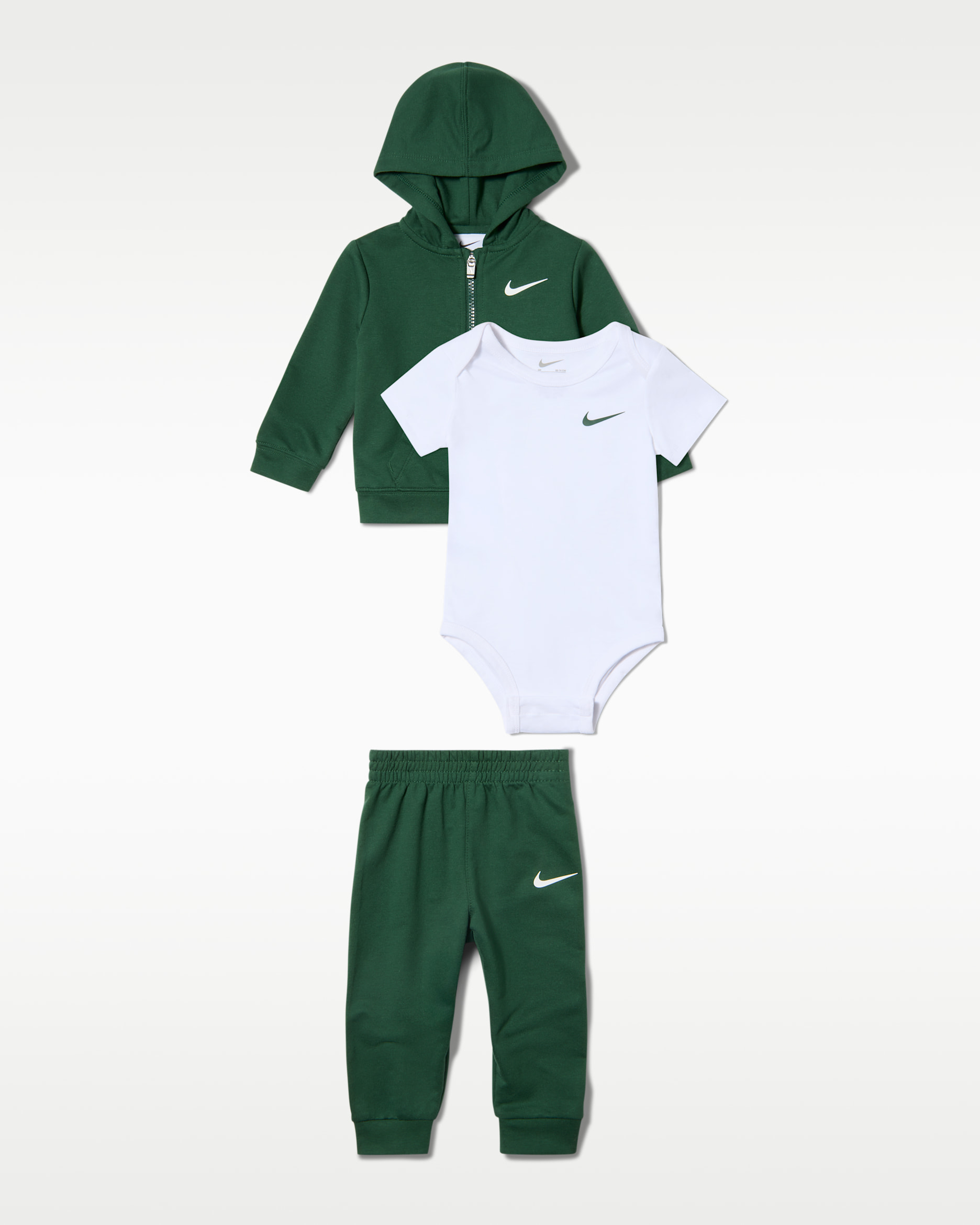 Nike Baby 3-Piece Bodysuit and Pants Set - Fir