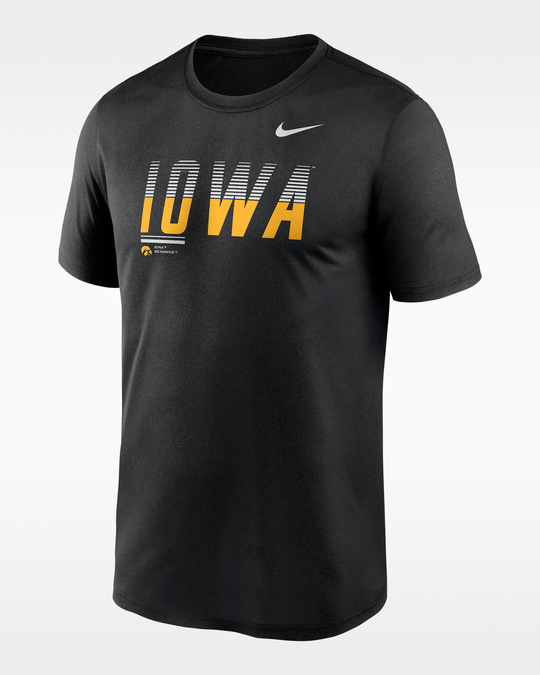 Iowa Sideline Legend Men's Nike Dri-FIT College T-Shirt - Black