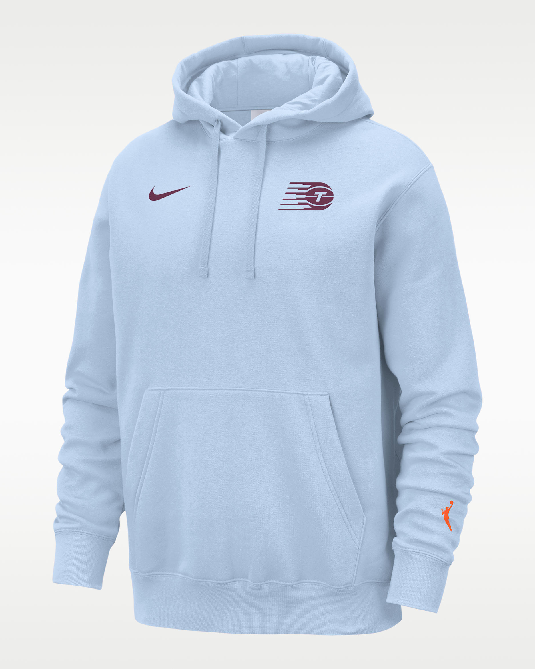 Sweat à capuche de basket Nike WNBA Toronto Tempo 2026 Rebel Edition pour homme - Hydrogen Blue/Brilliant Orange/Brilliant Orange/Bordeaux