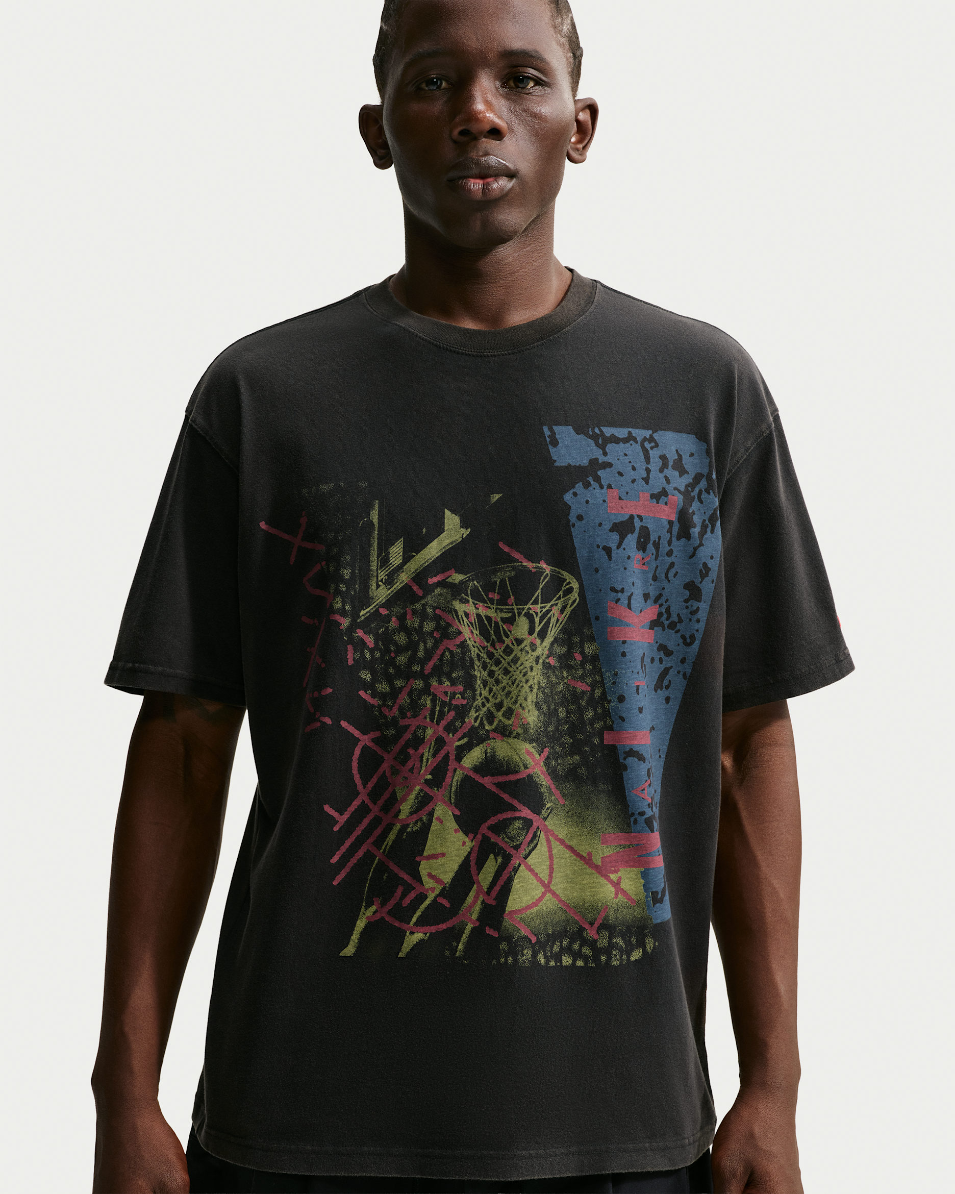 Nike Basketball-T-shirt til mænd - sort