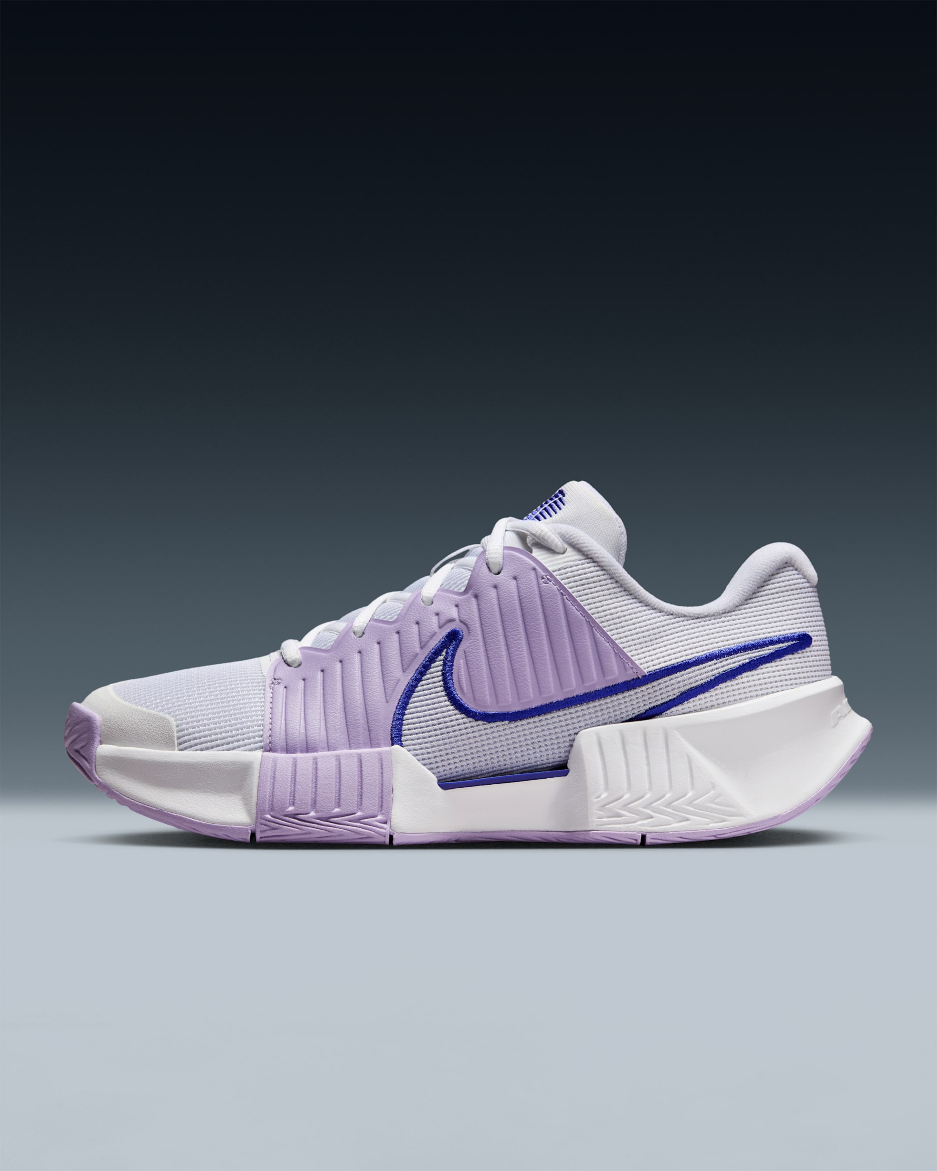 Nike GP Challenge Pro Women's Hard Court Tennis Shoes - White/Hydrangeas/Deep Night/Amethyst Tint