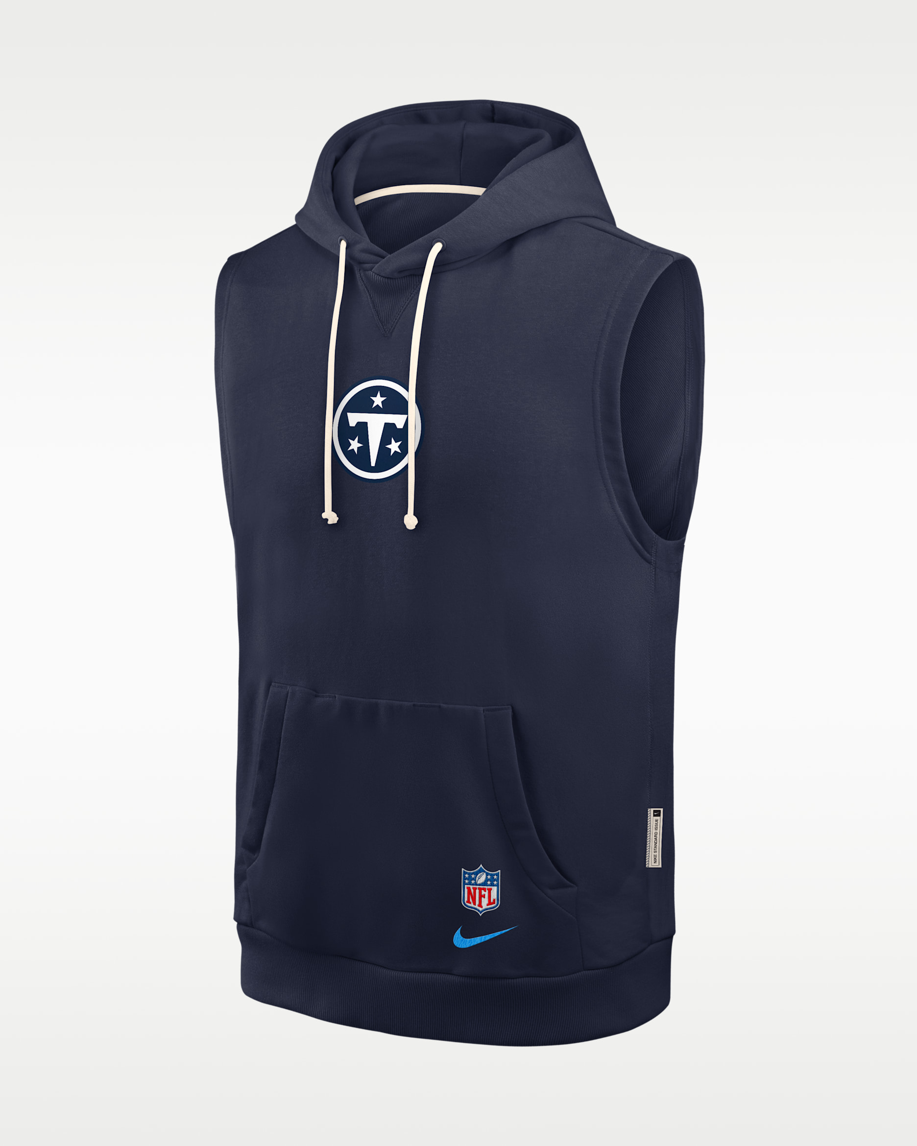 Tennessee Titans Rivalries Collection Sideline Men's Nike Dri-FIT NFL Sleeveless Pullover Hoodie - Navy