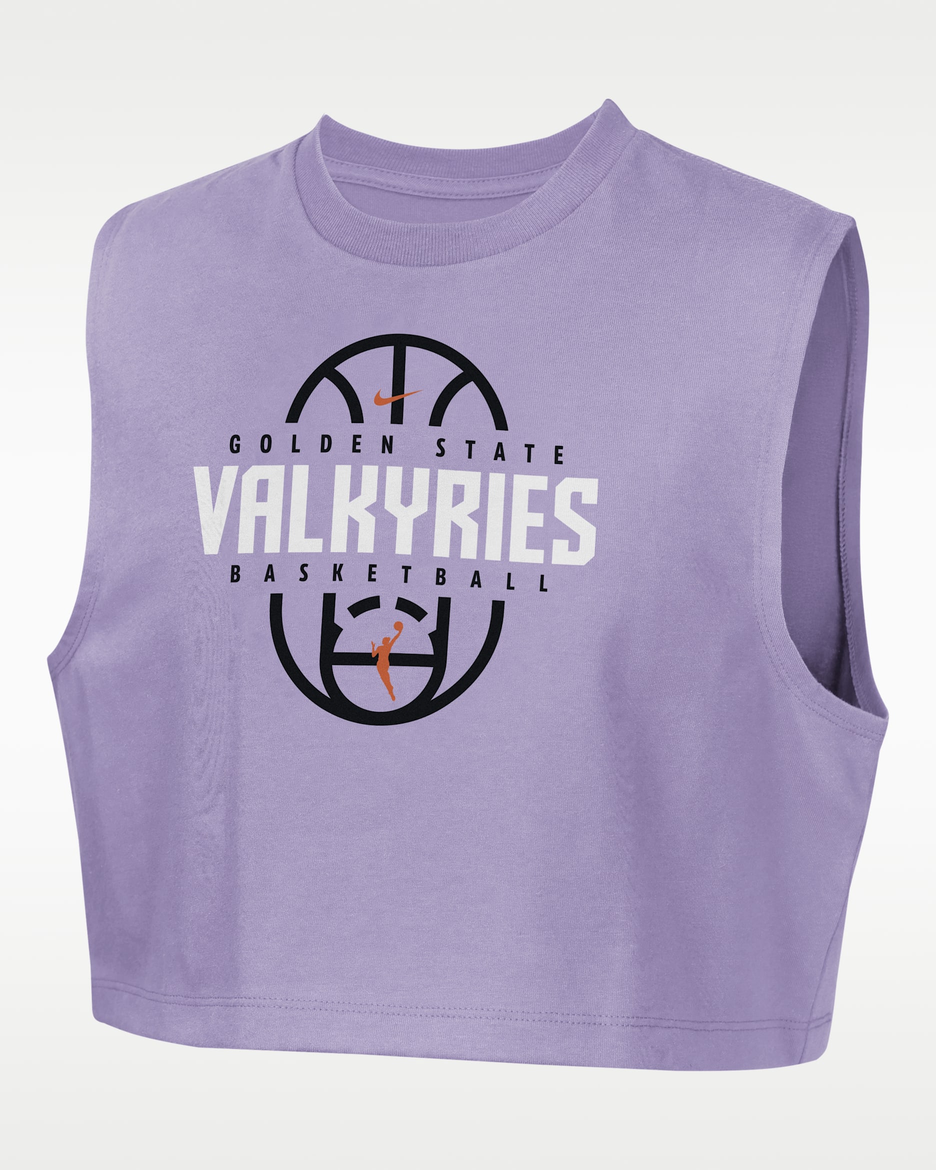 Golden State Valkyries Nike Authentics Big Kids' (Girls') Sleeveless Cropped T-Shirt - Urban Lilac
