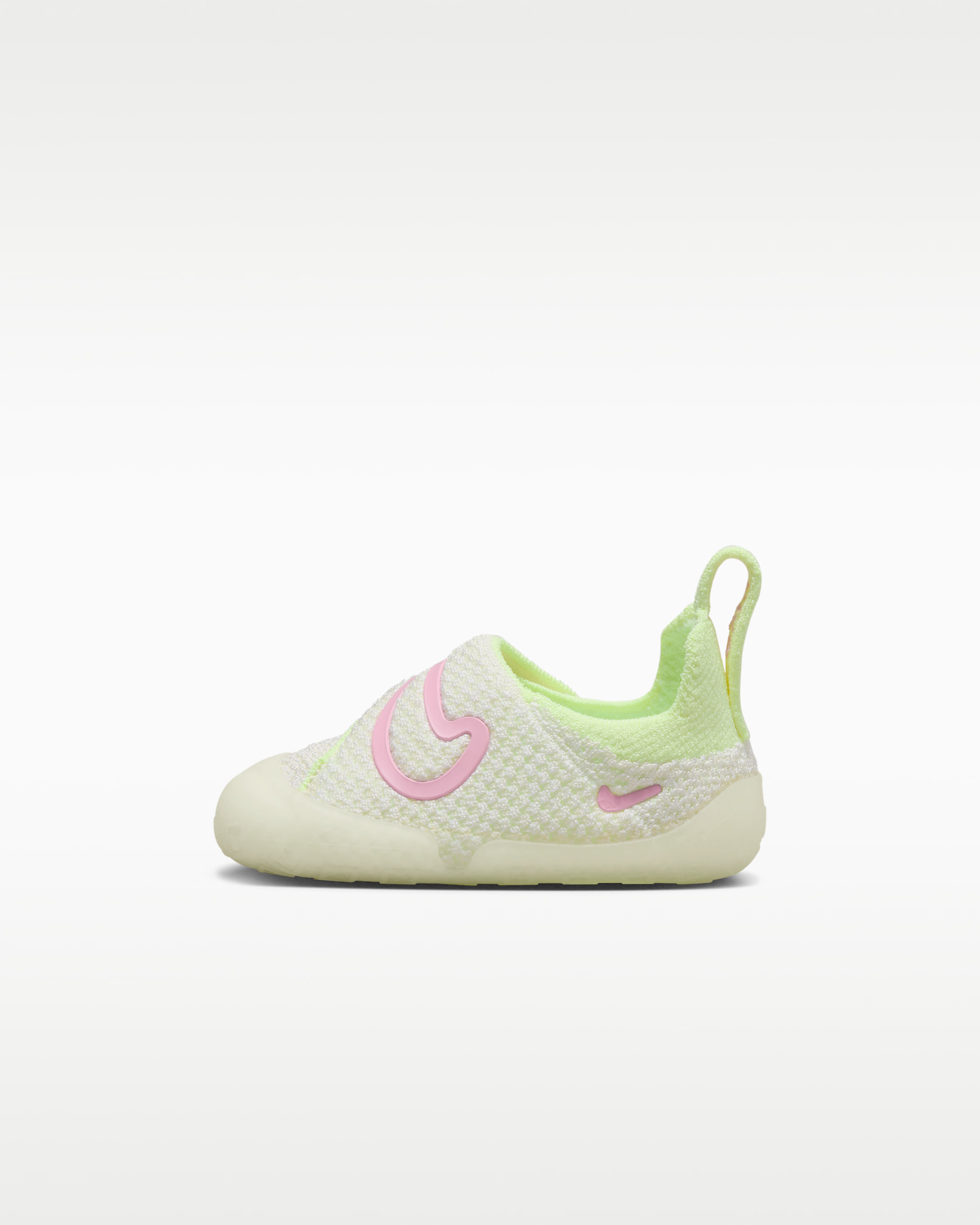 Nike Swoosh 1 Baby/Toddler Shoes - Coconut Milk/White/Barely Volt/Pink Rise