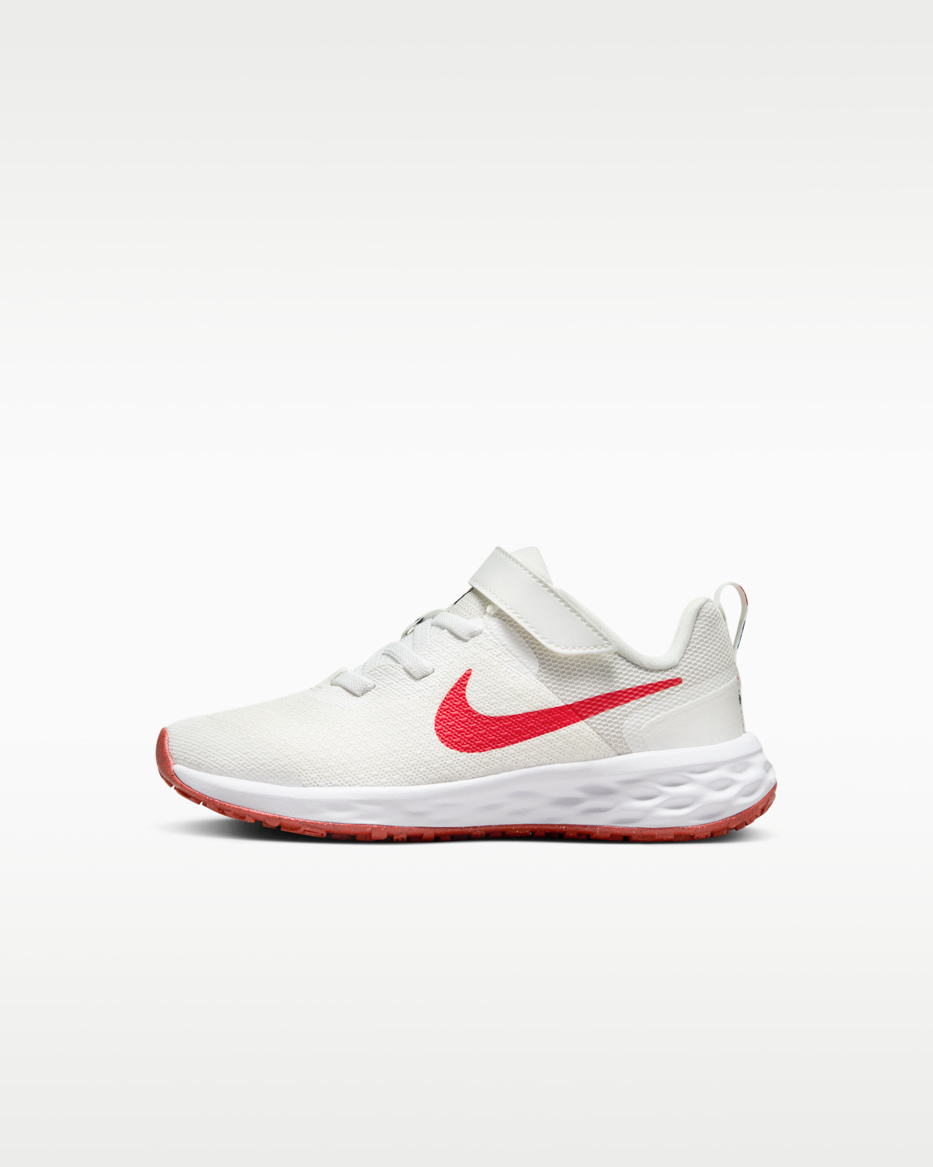 Nike Revolution 6 小童鞋款 - Summit White/Obsidian/白色/Track Red