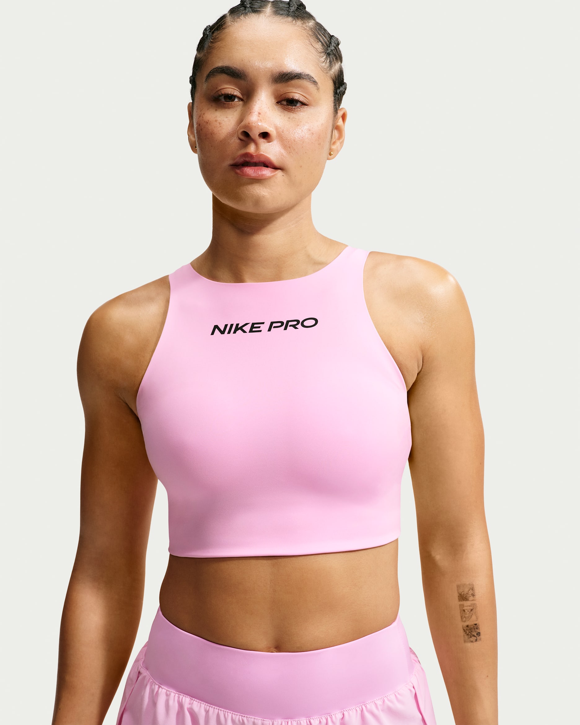 Brassière de sport rembourrée à maintien normal Nike Pro Sculpt pour femme - Pink Rise/Noir
