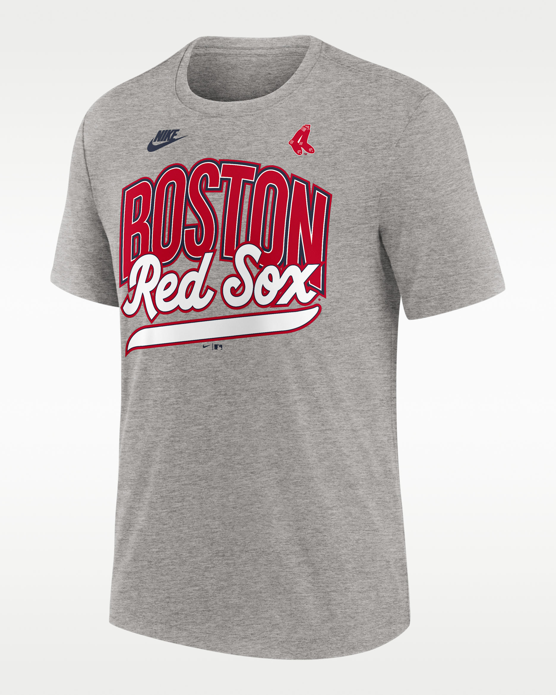 Boston Red Sox Cooperstown Retro Men's Nike MLB T-Shirt - Grey Heather