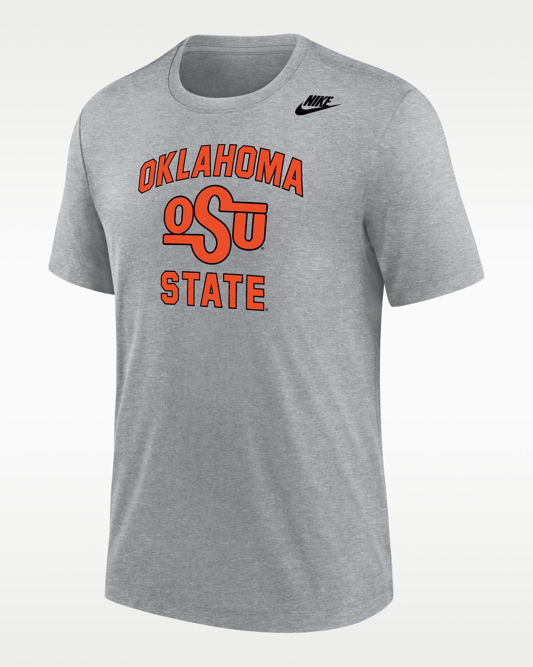 Oklahoma State Cowboys Men's Nike Football Tri-Blend T-Shirt - Dark Grey Heather