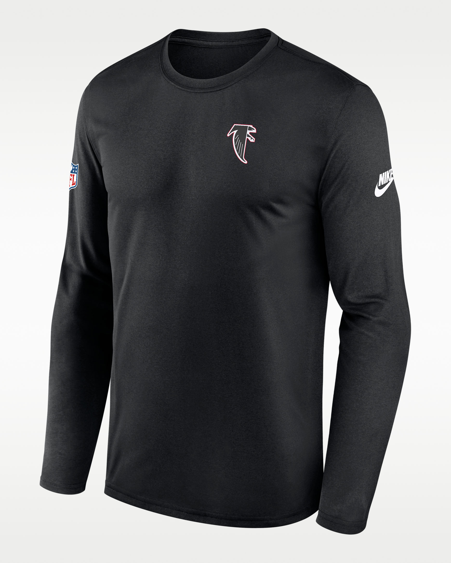 Atlanta Falcons Alt Legend Small Logo Men's Nike Dri-FIT NFL Long-Sleeve T-Shirt - Black