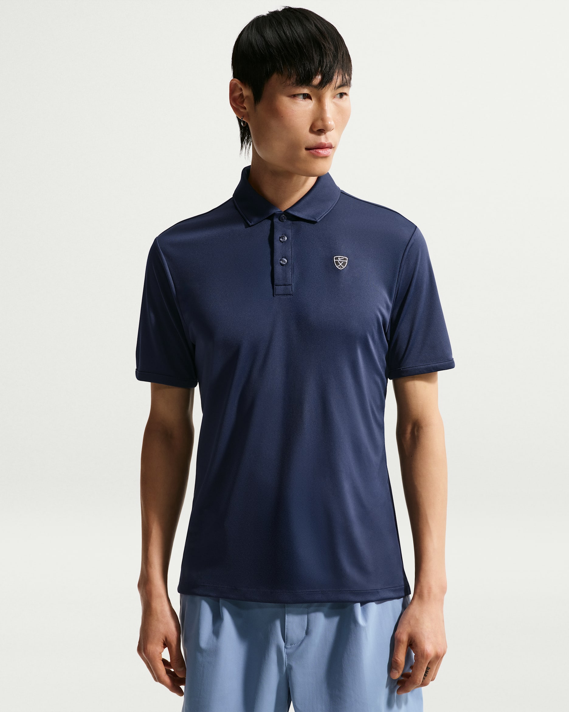 ナイキ パー メンズ Dri-FIT ゴルフポロ - カレッジネイビー/ホワイト