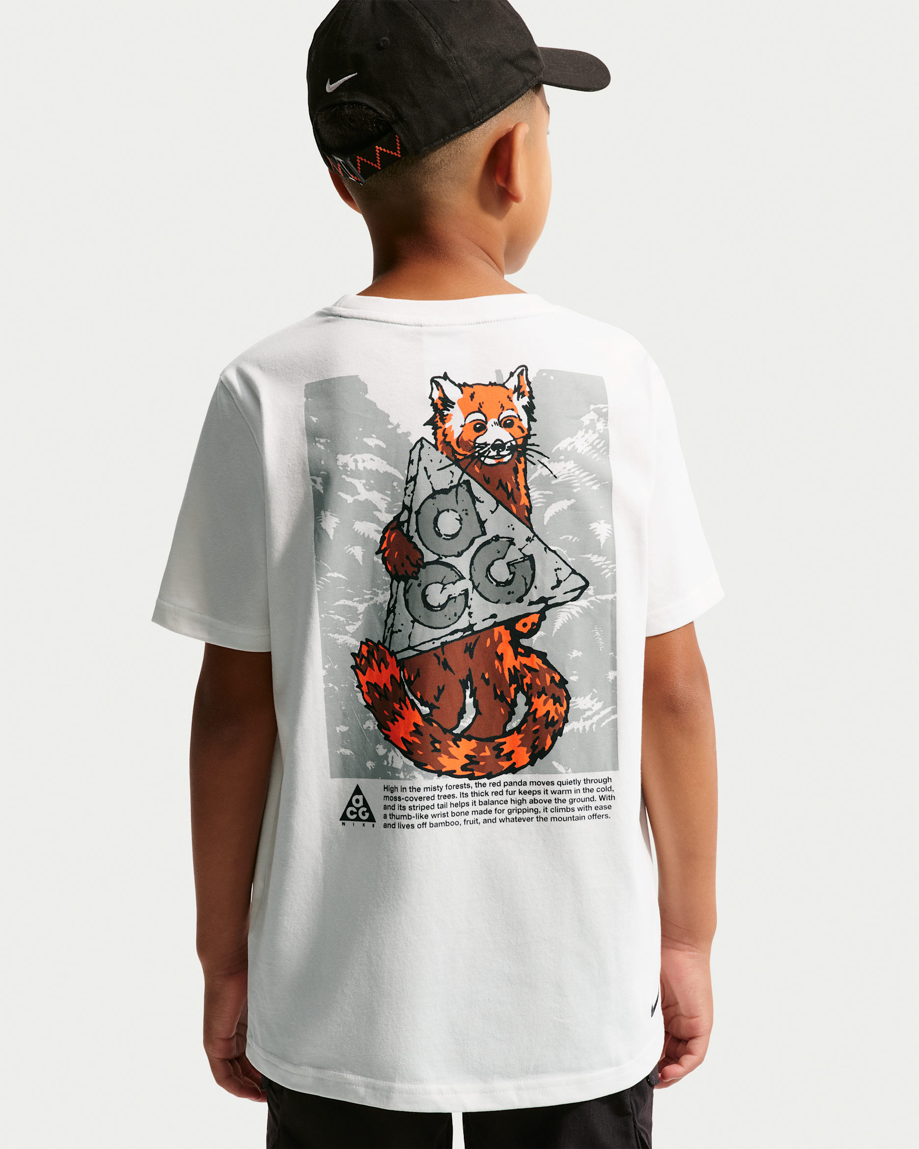 ACG Big Kids' Dri-FIT Red Panda T-Shirt - Summit White
