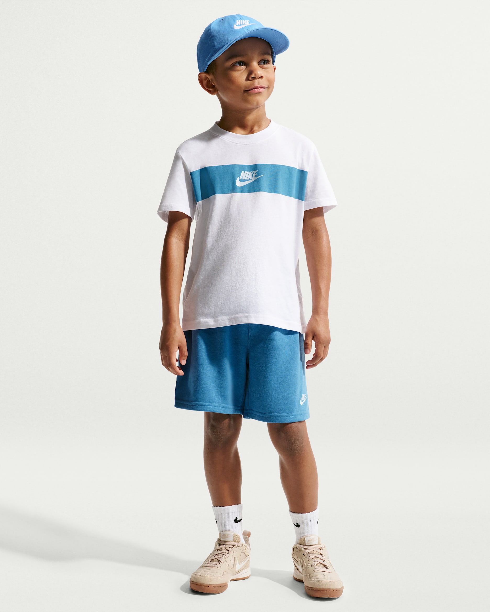 Nike Sportswear Younger Kids' 2-Piece Futura Icon Shorts Set - Star Blue