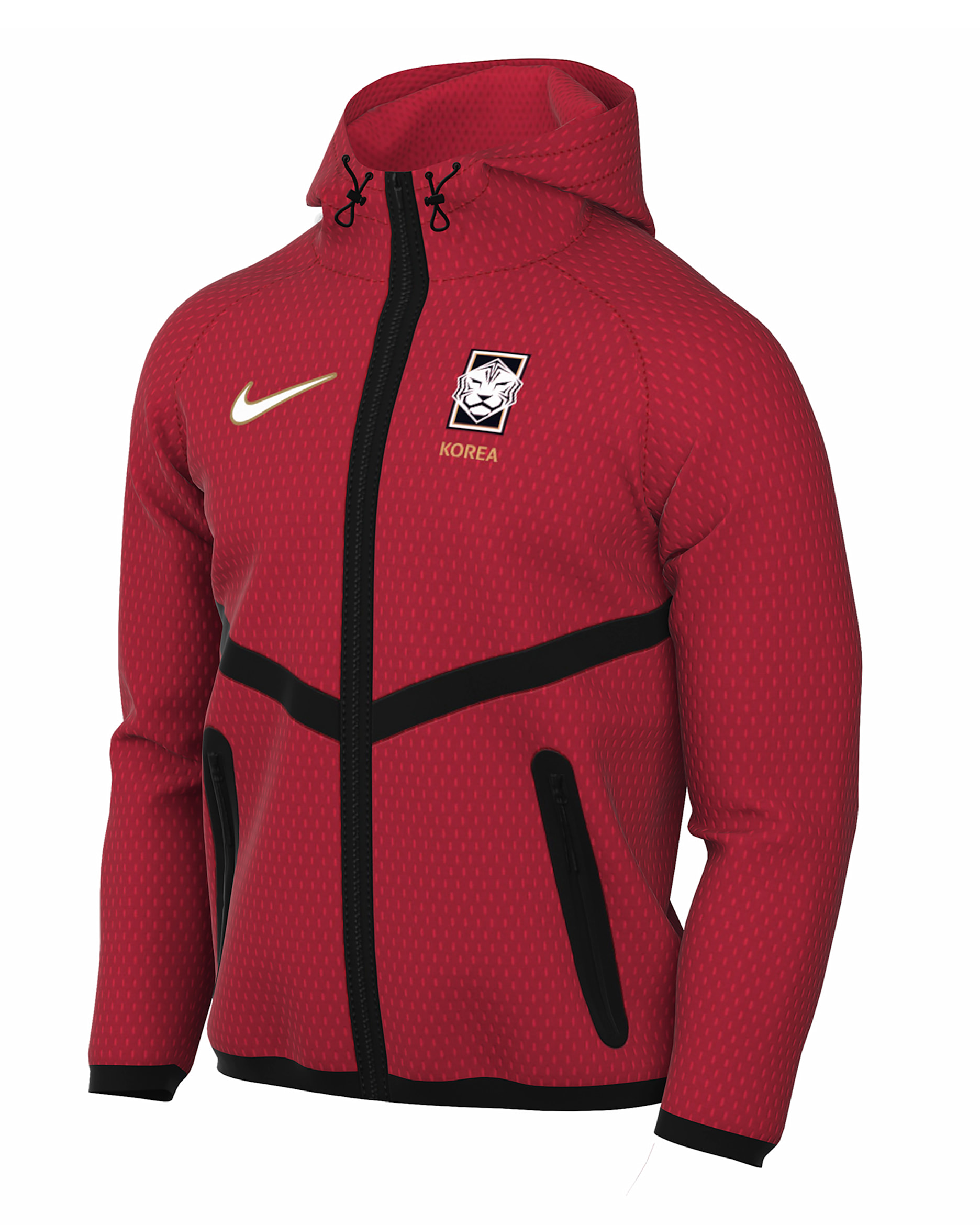 Korea Men's Nike Dri-FIT Soccer Anthem Jacket - Fire Red/Global Red/Black/White