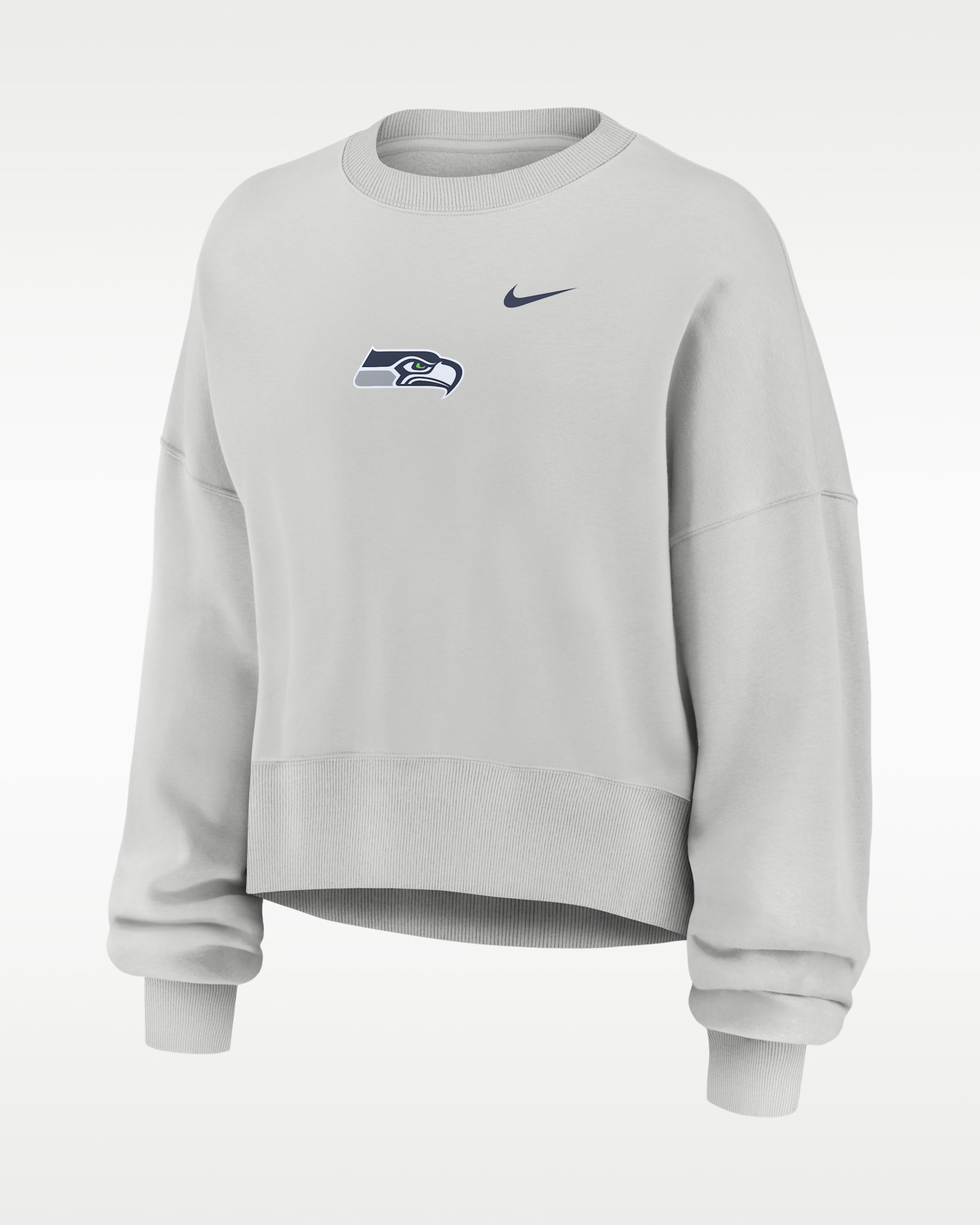 Seattle Seahawks Primetime Phoenix Women's Nike NFL Oversized Pullover Crew - Grey