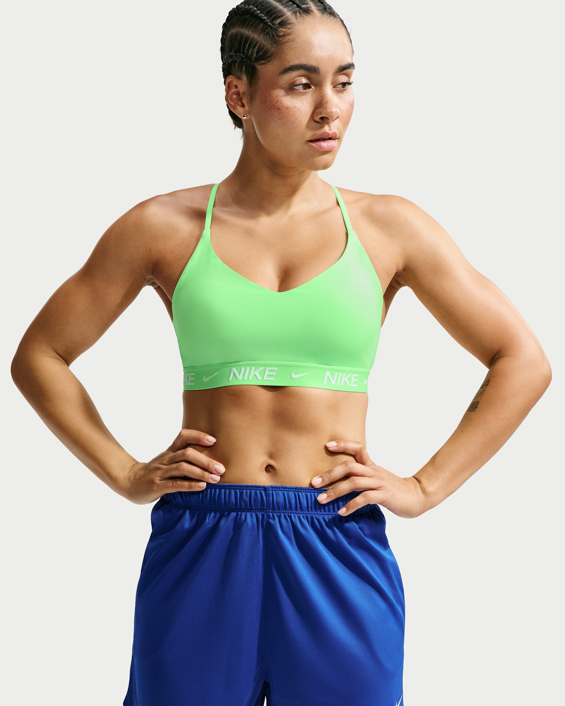 Nike Indy Light Support Women's Padded Adjustable Sports Bra - Illusion Green