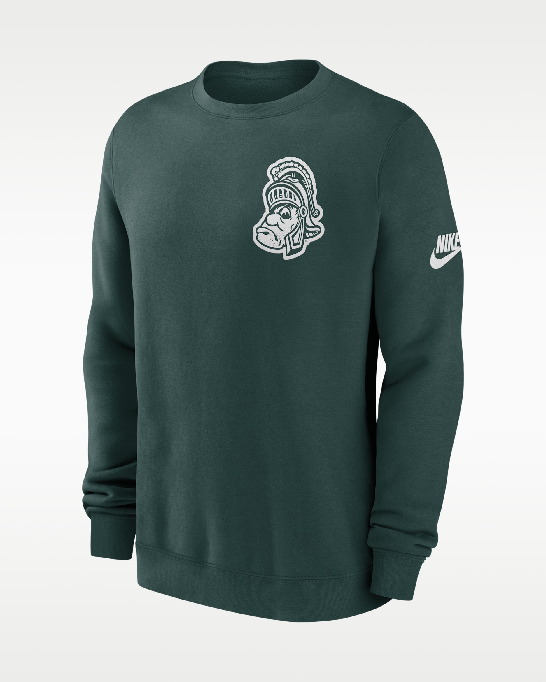 Sudadera de cuello redondo sin cierre universitaria Nike para hombre Michigan State Legacy - Verde