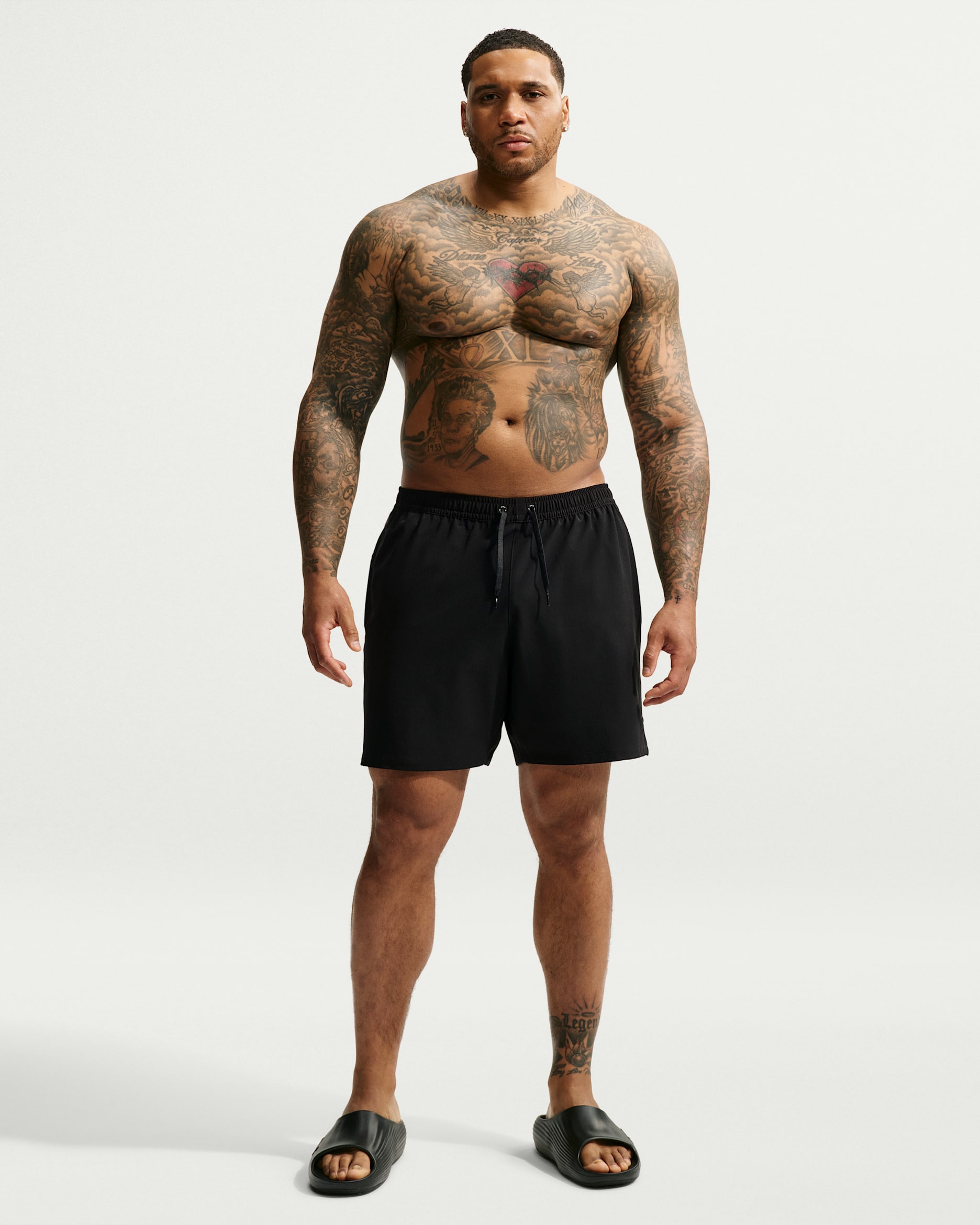 Shorts de playa o alberca de 18 cm con forro de ropa interior para hombre (personas altas y tallas grandes) Nike Swim Contend Essential - Negro