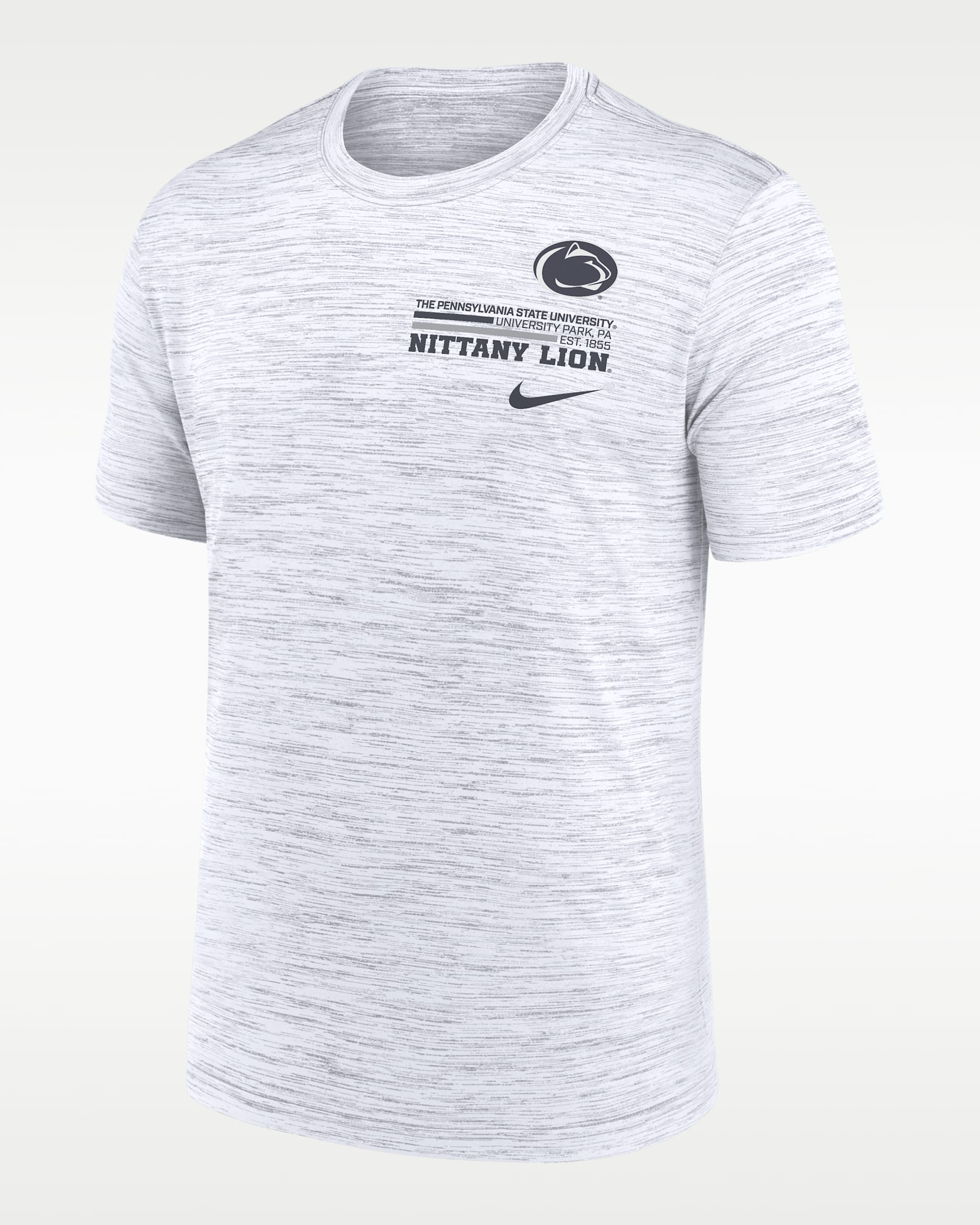 Penn State Campus Chest Stack Velocity Men's Nike Dri-FIT College T-Shirt - White